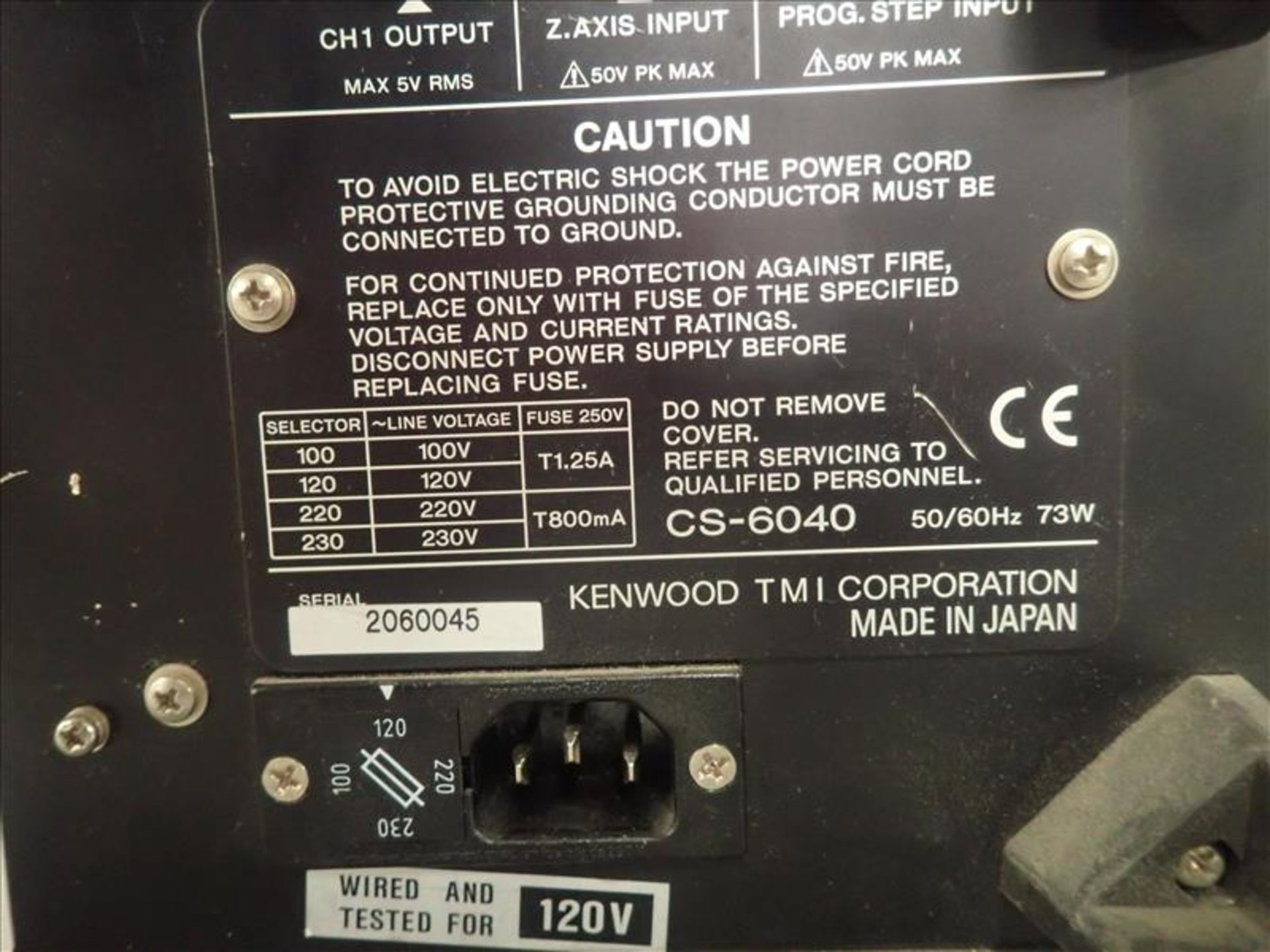 Kenwood CS-6040 100 MHz readout oscilloscope - Image 3 of 3