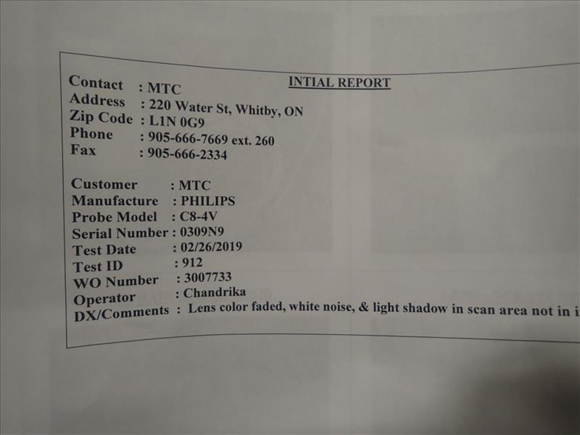 Phillips ultrasound probe, mod. C8-4V, ser. no. 0309N9, refurbished - Image 2 of 2