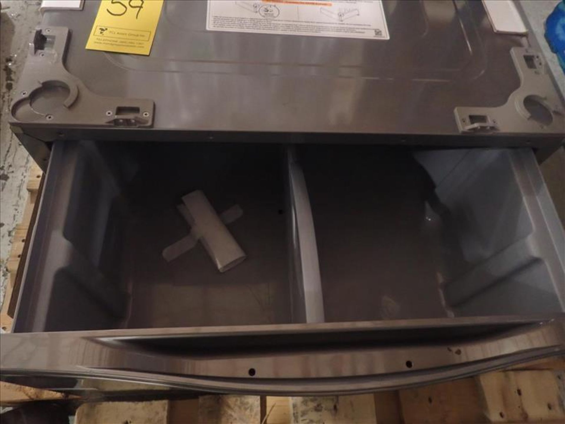 Samsung pedestal storage drawer, mod. WE402NP/A3, stainless steel finish, 27 in. W, T3 refurbished - Image 3 of 4