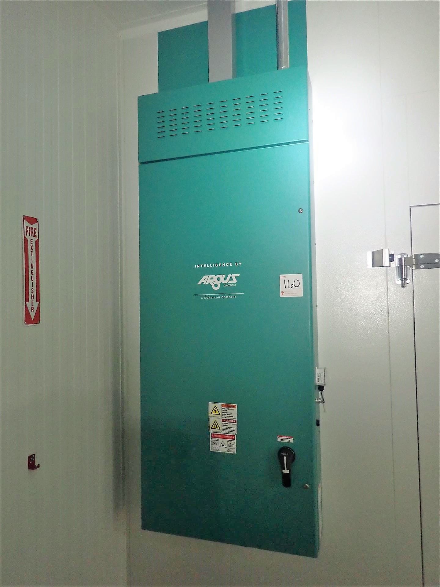 Conviron drying room, 50 ft. x 12 ft., ducting, perforated wall panels w/ Argus control panel, - Image 2 of 5