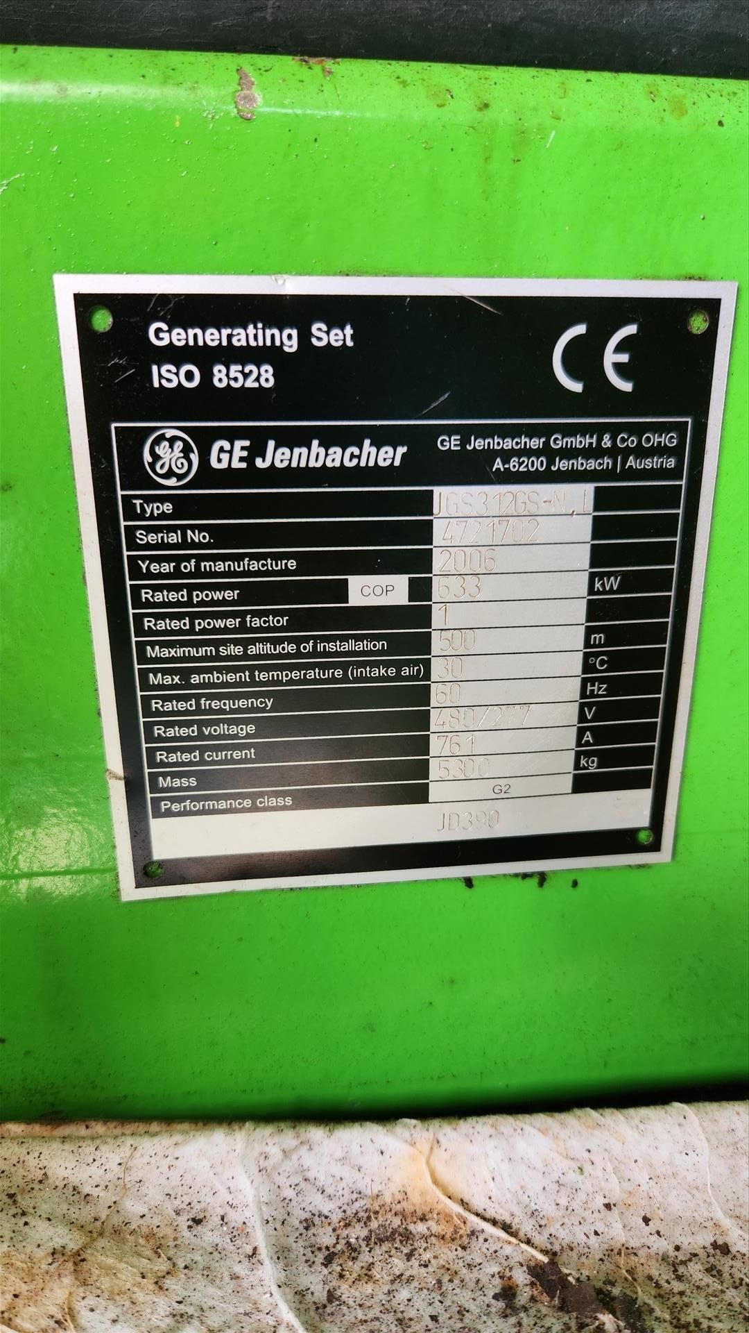 GE Jenbacher Generator Set w/ Engine model JGS 312 Engine type J312GSC86, s/n 4721771, w/ - Image 27 of 50