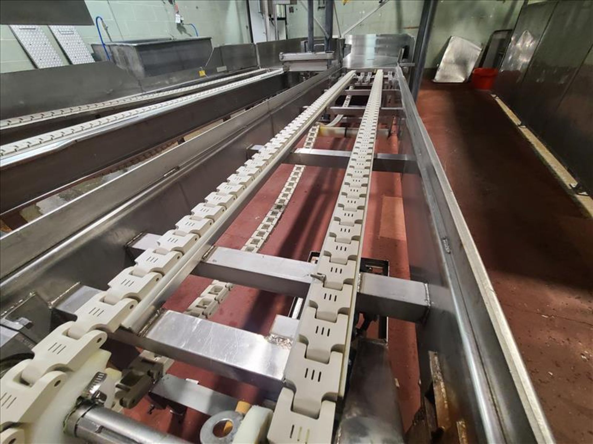 belt conveyor, stainless steel, pwr, wash-down motor, approx. 24 in. x 10 ft. w/ 90 deg. sec. 24 in. - Image 2 of 2