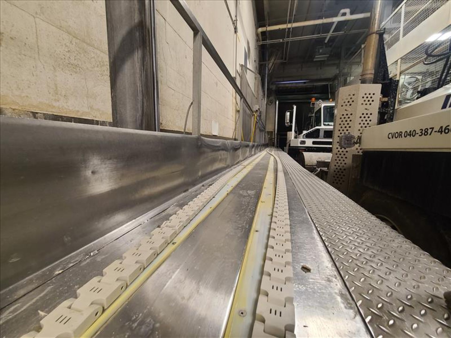 belt conveyor, stainless steel, pwr, wash-down motor, approx. 24 in. x 50 ft. [Loc. Live Receiving] - Image 2 of 2