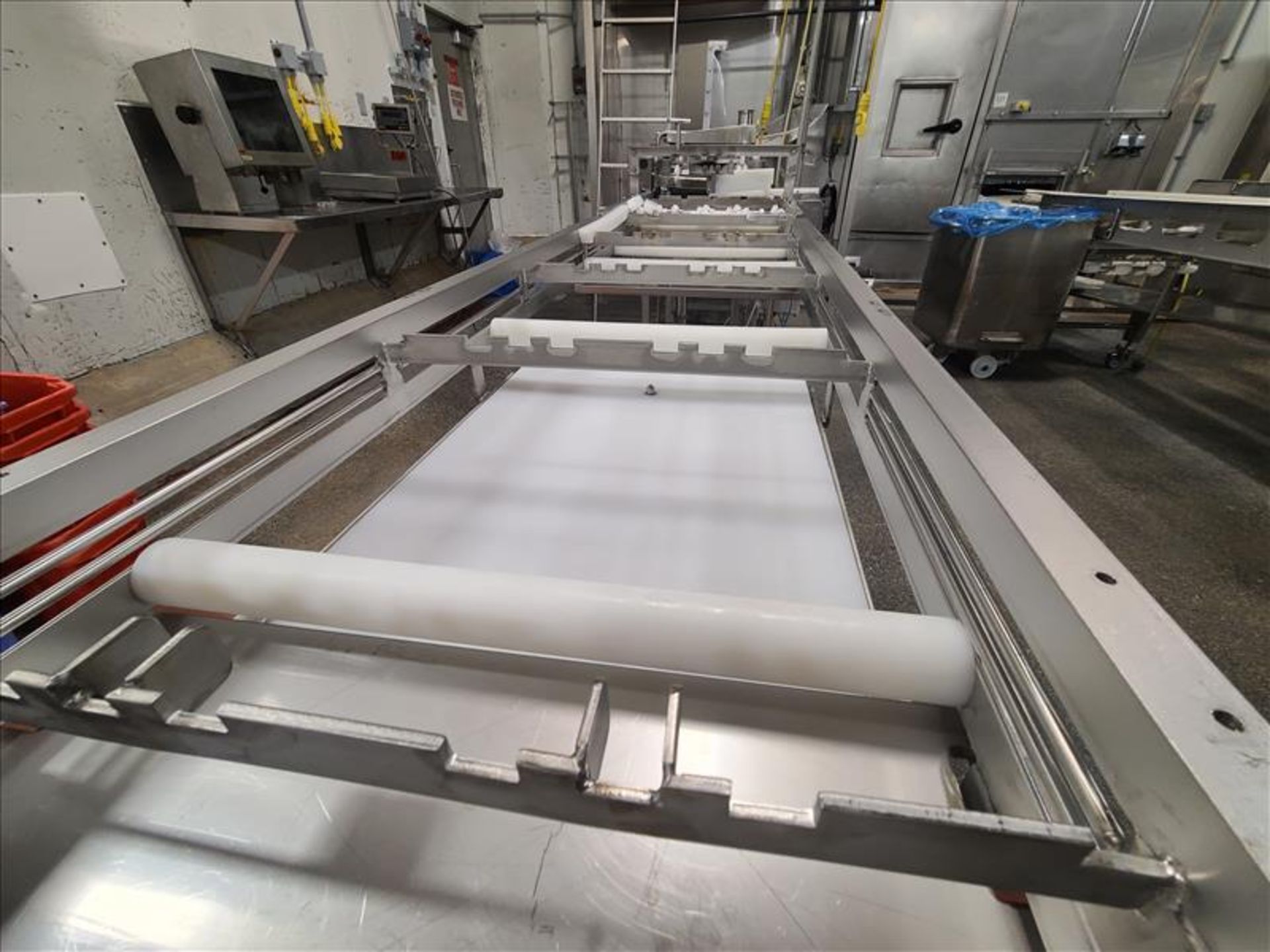 exit belt conveyor, stainless steel, pwr, 0.75 hp wash-down motor, 20 in. x 10 ft. [Loc. Packaging/ - Image 2 of 6