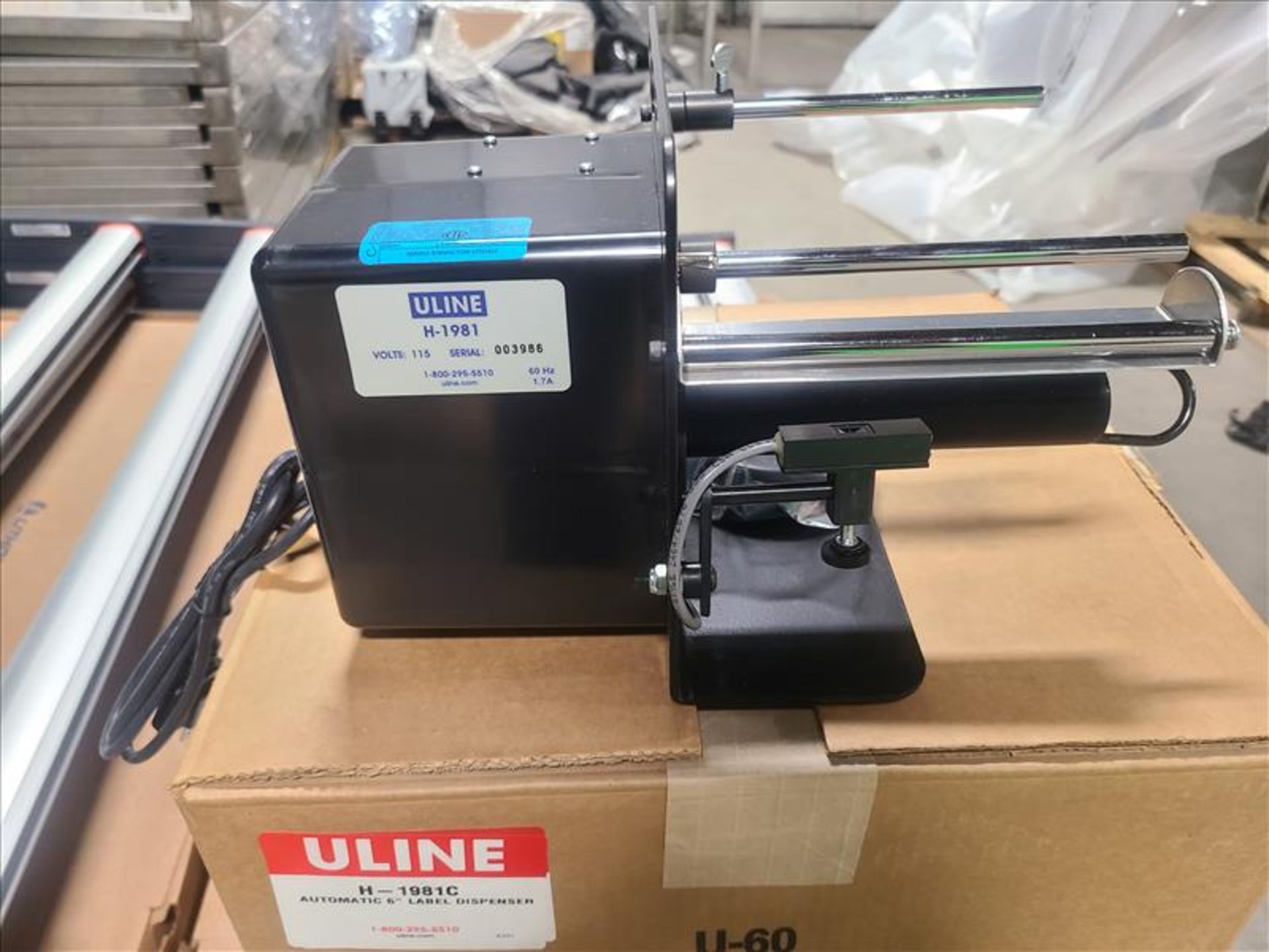 NEW Uline automatic label dispenser, mod. H-1276 - Image 2 of 2