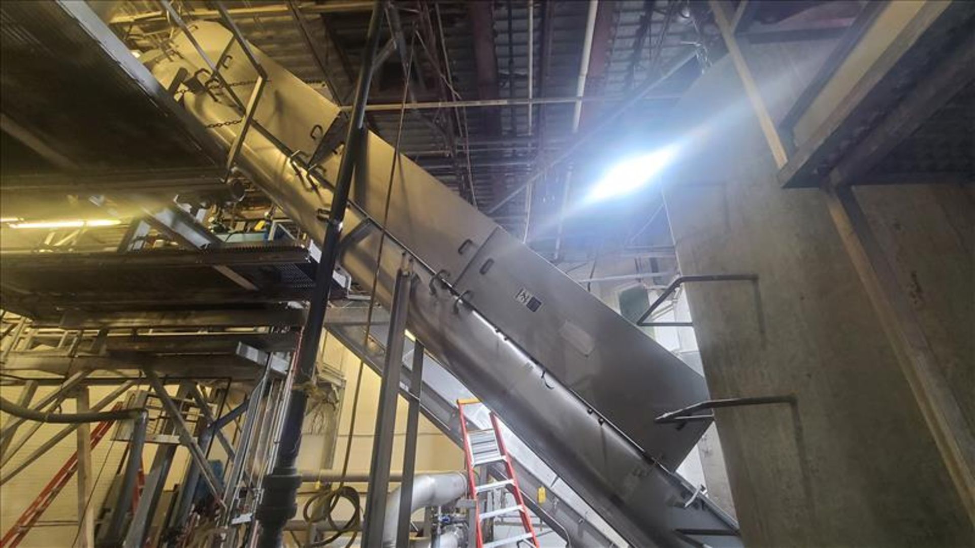 Atara screw conveyor, mod. AE-U355, inclined, power, approx. 12 in. dia. X 26 ft., stainless steel - Image 2 of 4