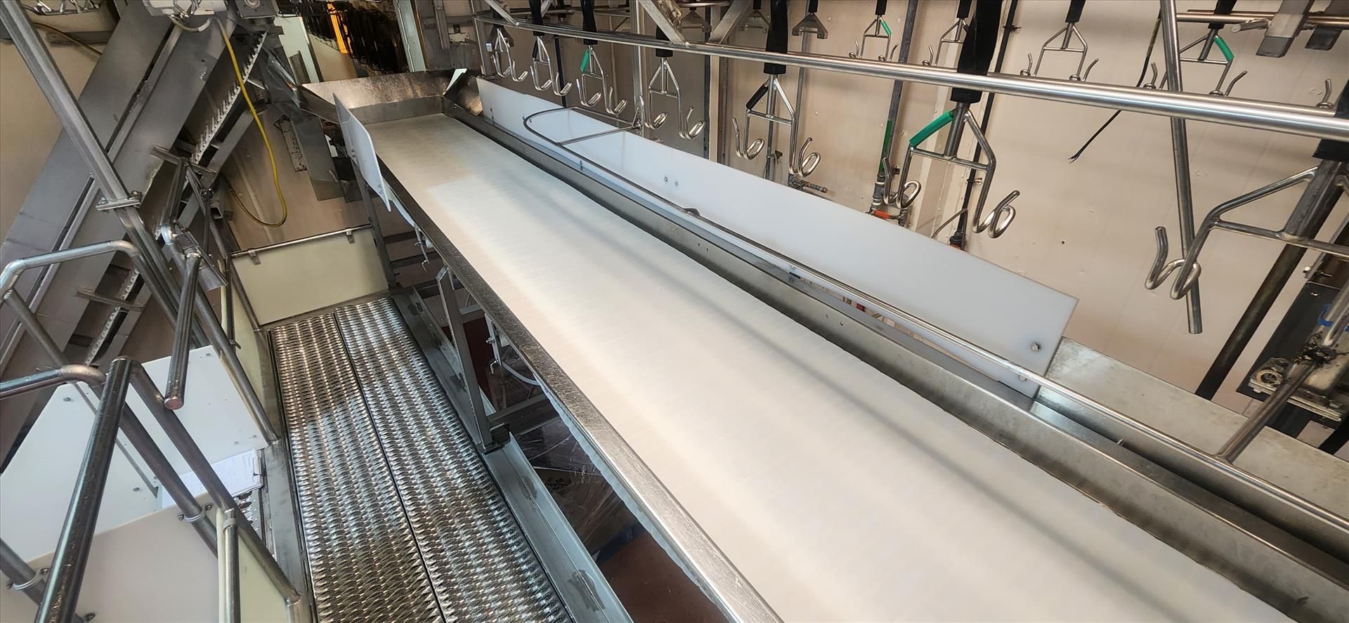 conveyor, belt, stainless steel frame, wash down motor, approx. 24 in. x 14 ft. (Subject to