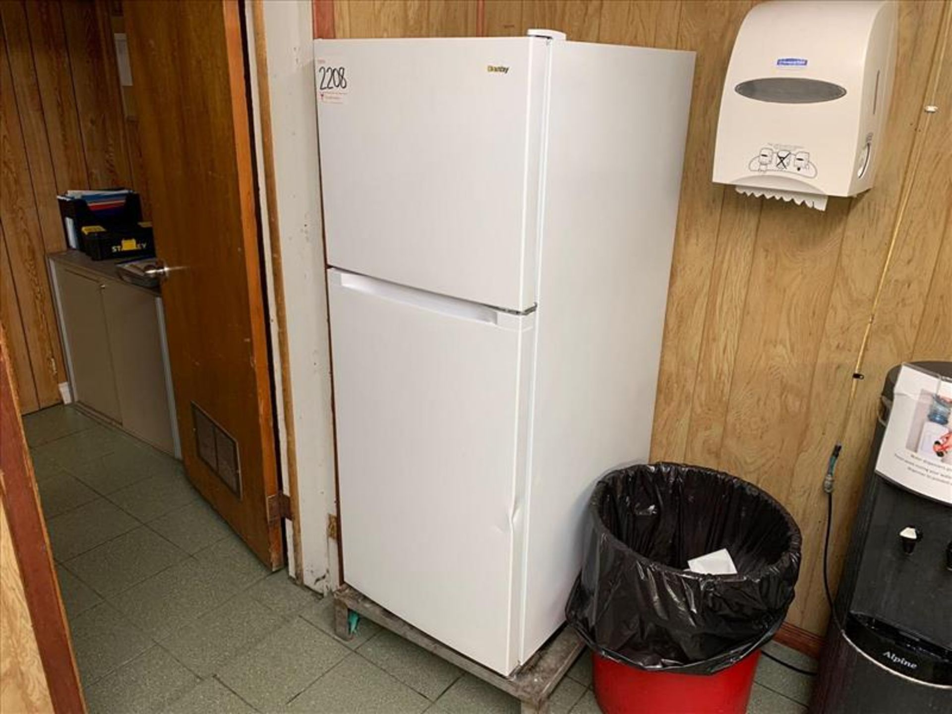 White upright fridge, danby (Supervisor's Lunchroom) [109 Ryding Avenue]