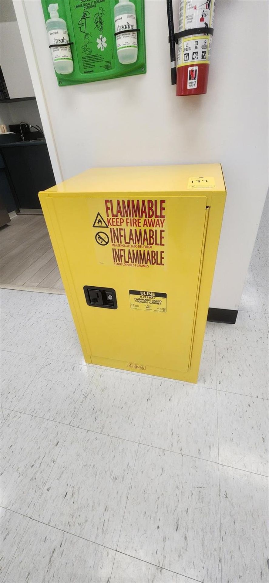 Uline Flammables Cabinet mod. H-2218M-4, 12 gal. cap.