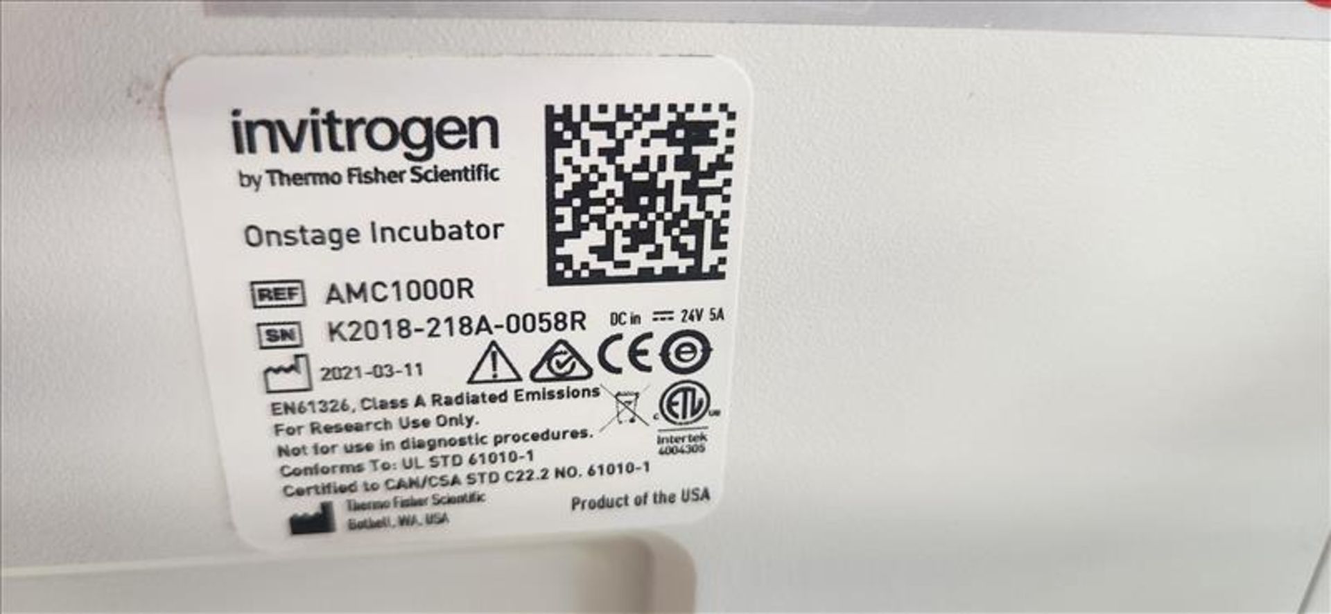 Thermo Fisher Invitrogen Vital EQP-540 Onstage Incubator, S/N K2018-218A-0058R - Image 4 of 4
