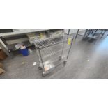 Uline Wire Rack w/ casters approx. 12 in. x 36 in. x 34 in. height