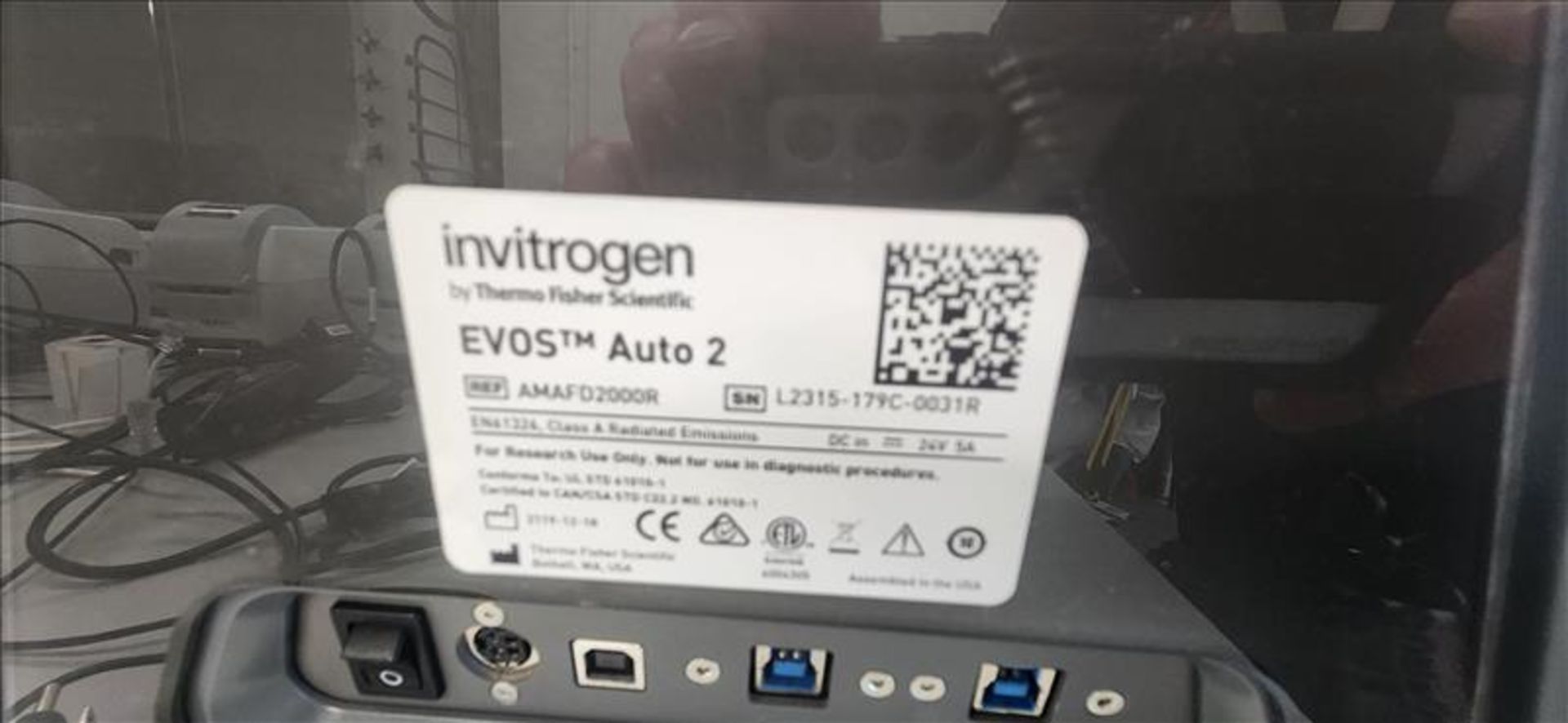 Thermo Fisher Invitrogen EVOS Auto 2 Imaging System, S/N L2315-179C-0031R - Image 3 of 3