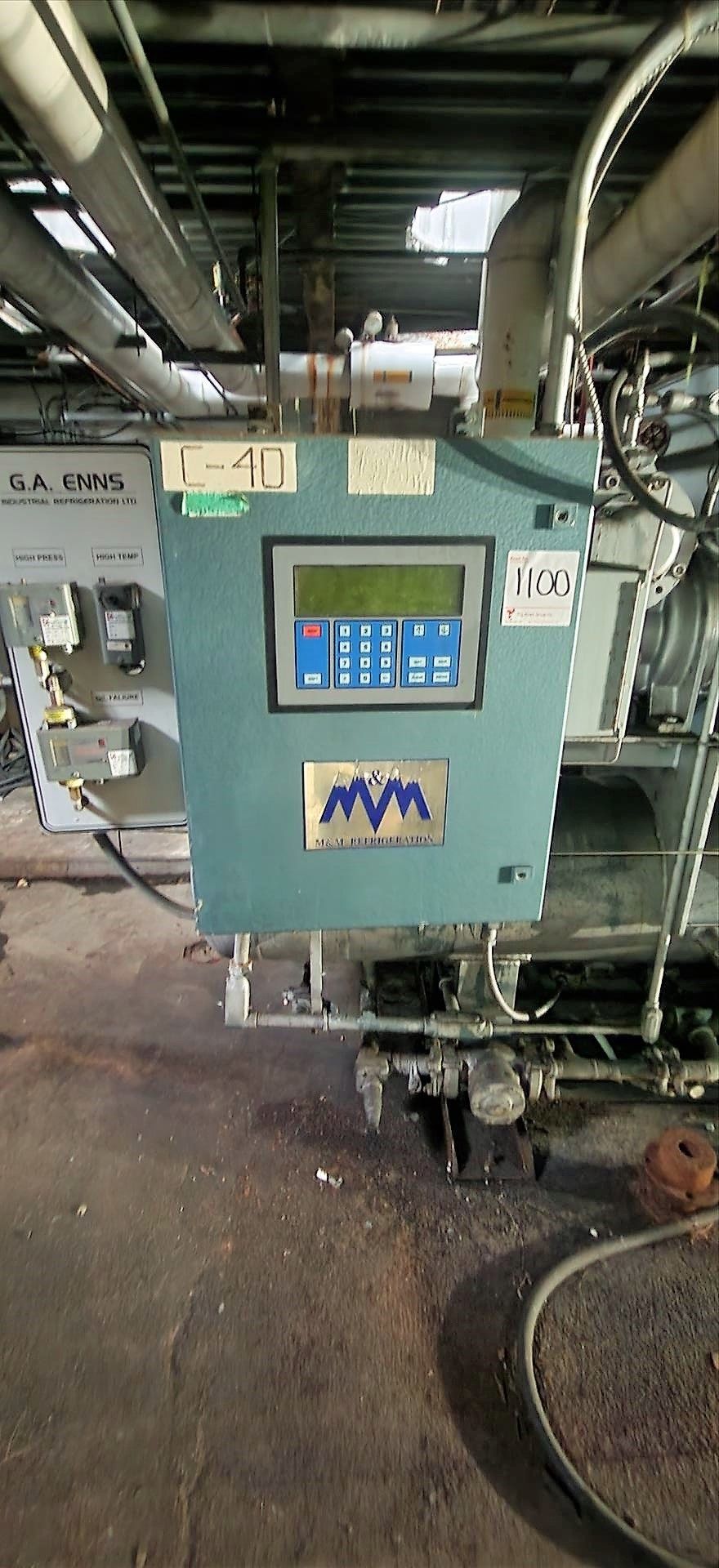 MandM ammonia compressor, ser. no. 98A073, 75 hp, 300 psig at 650F [TAG 1100 - LOC Paletta Cr.] - Image 3 of 4