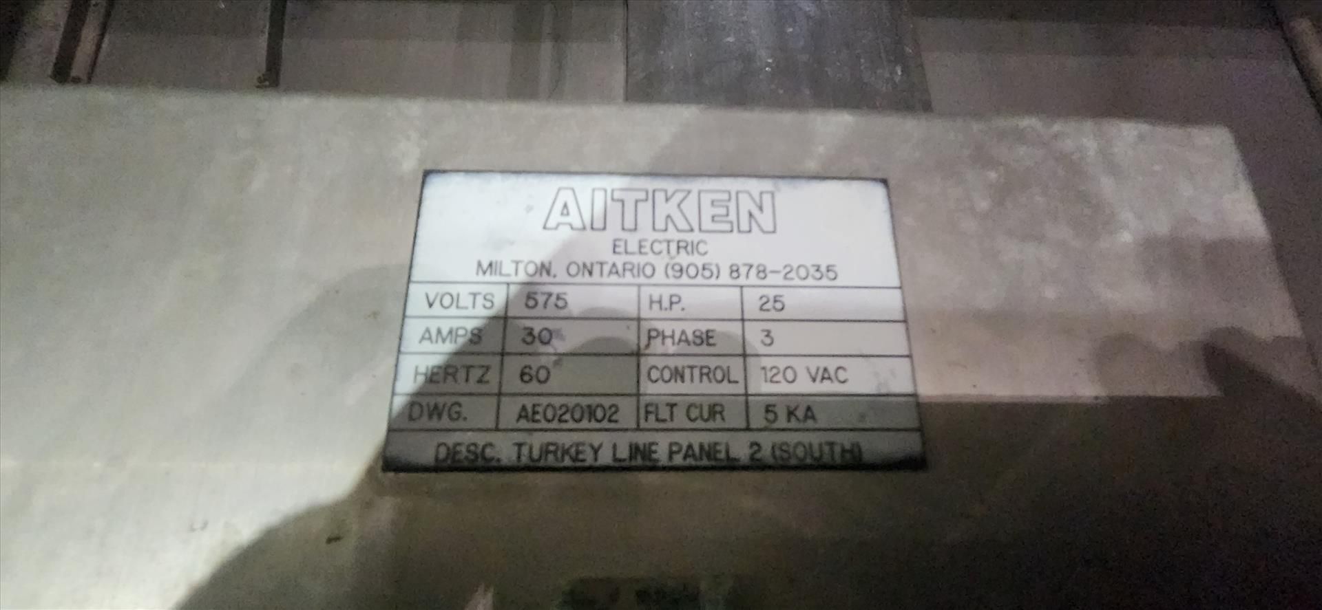 Aitken turkey cone trim line, stainless steel, approx. 18 in. x 60 ft. dual lines, 5 hp c/w misc. - Image 7 of 7