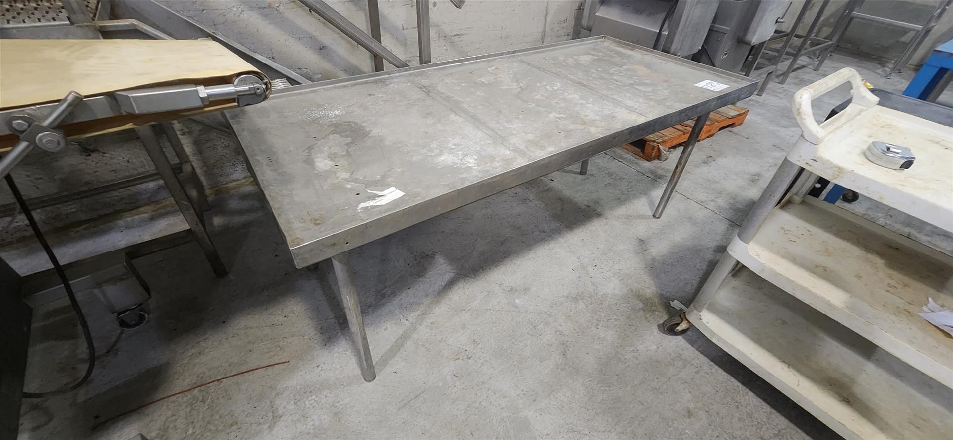 table, stainless steel, approx. 33 in. x 75 in. [TAG 1283 - LOC Brockley Dr.]