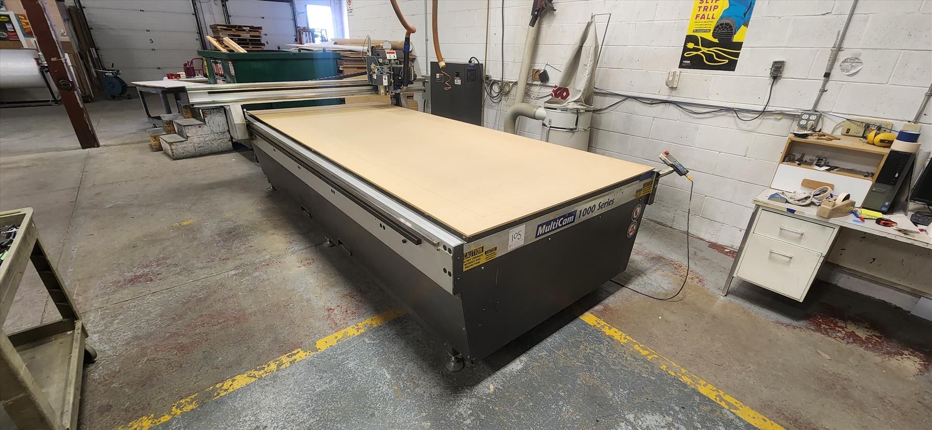 MultiCam 1000 Series CNC router, ser. no. 1-204-R06788 (2008), 61 in. x 145 in. table, c/w 12.6 kw
