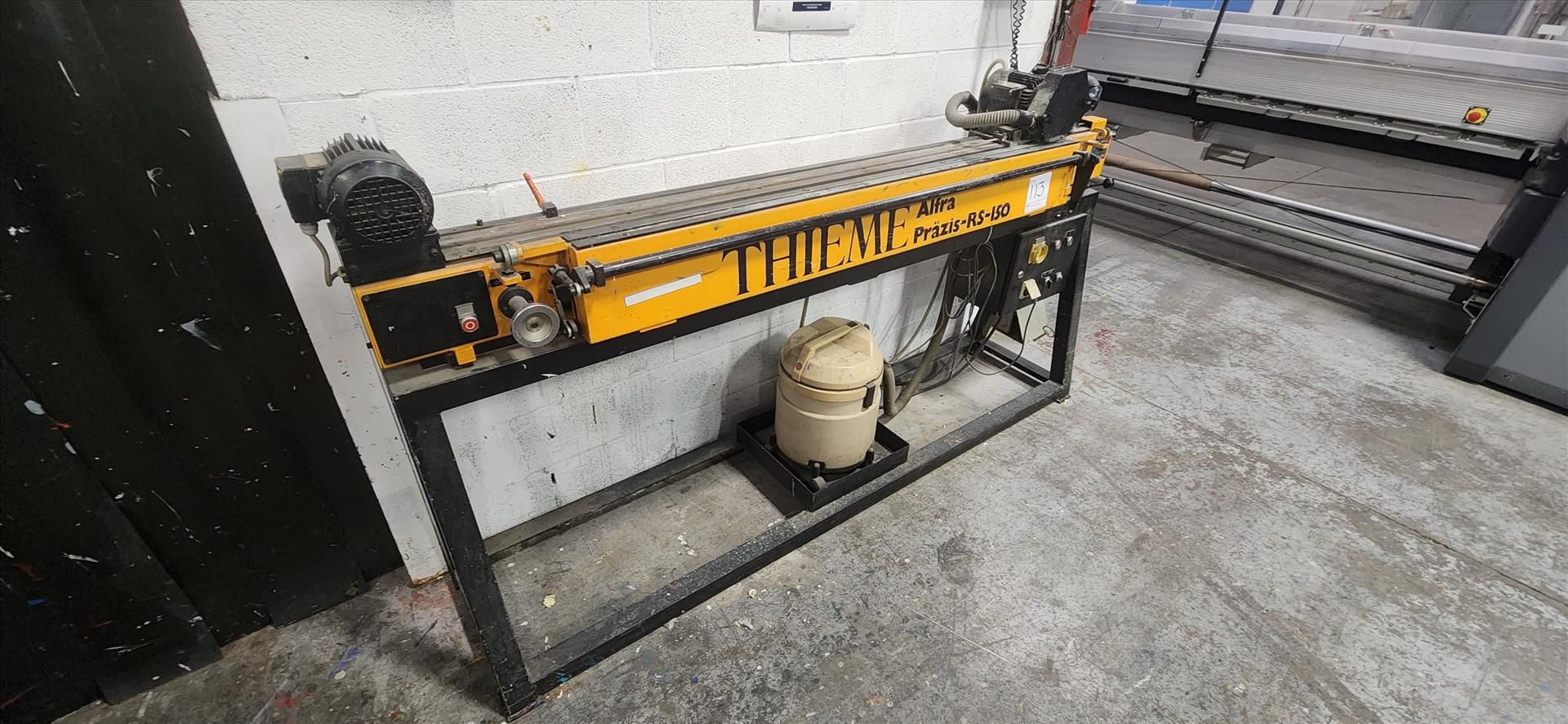 Thieme Alfra Prazis squeegie cutter, mod. RS-150, ser. no. 047024, 72 in., 1.47 kw c/w dust - Image 2 of 2