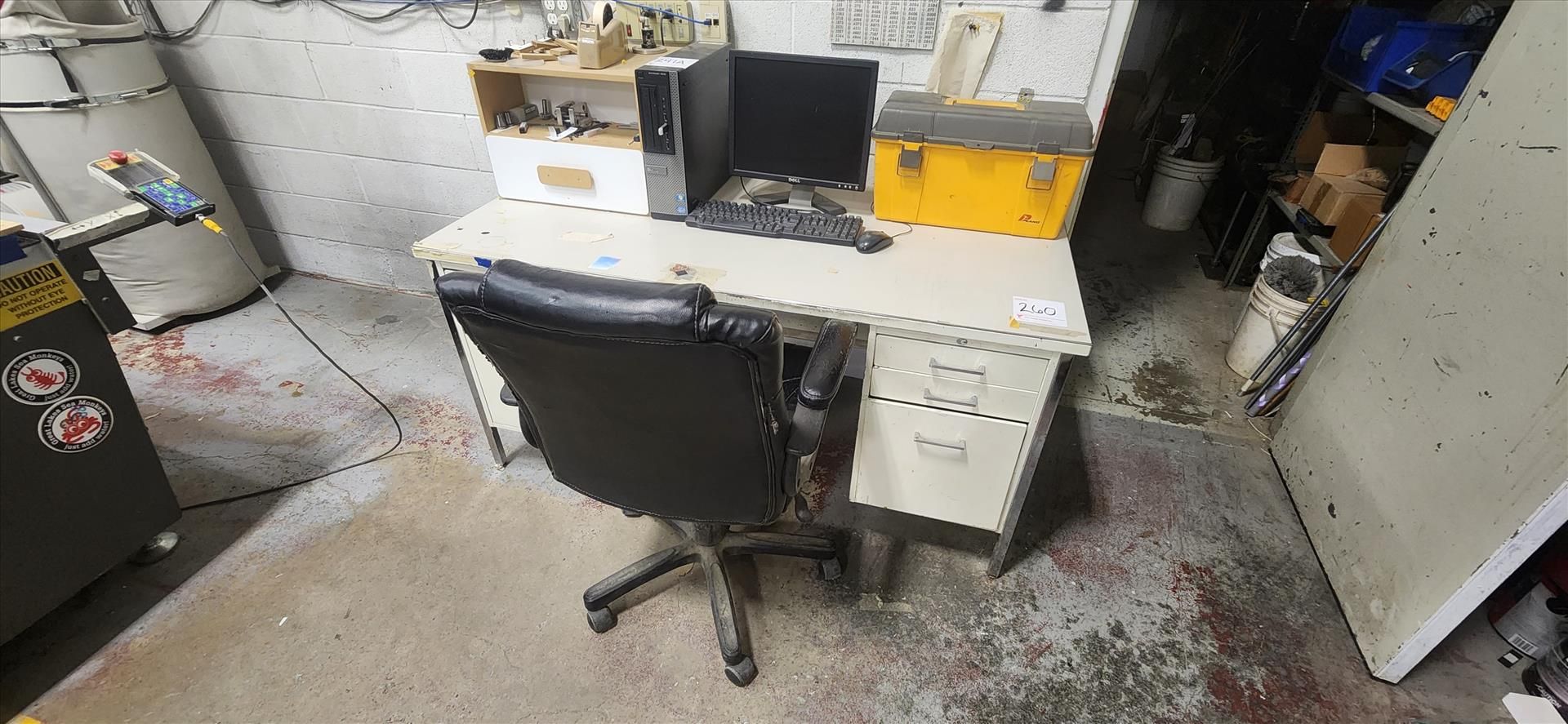 desk and chair (excludes office machines, technology and papers)