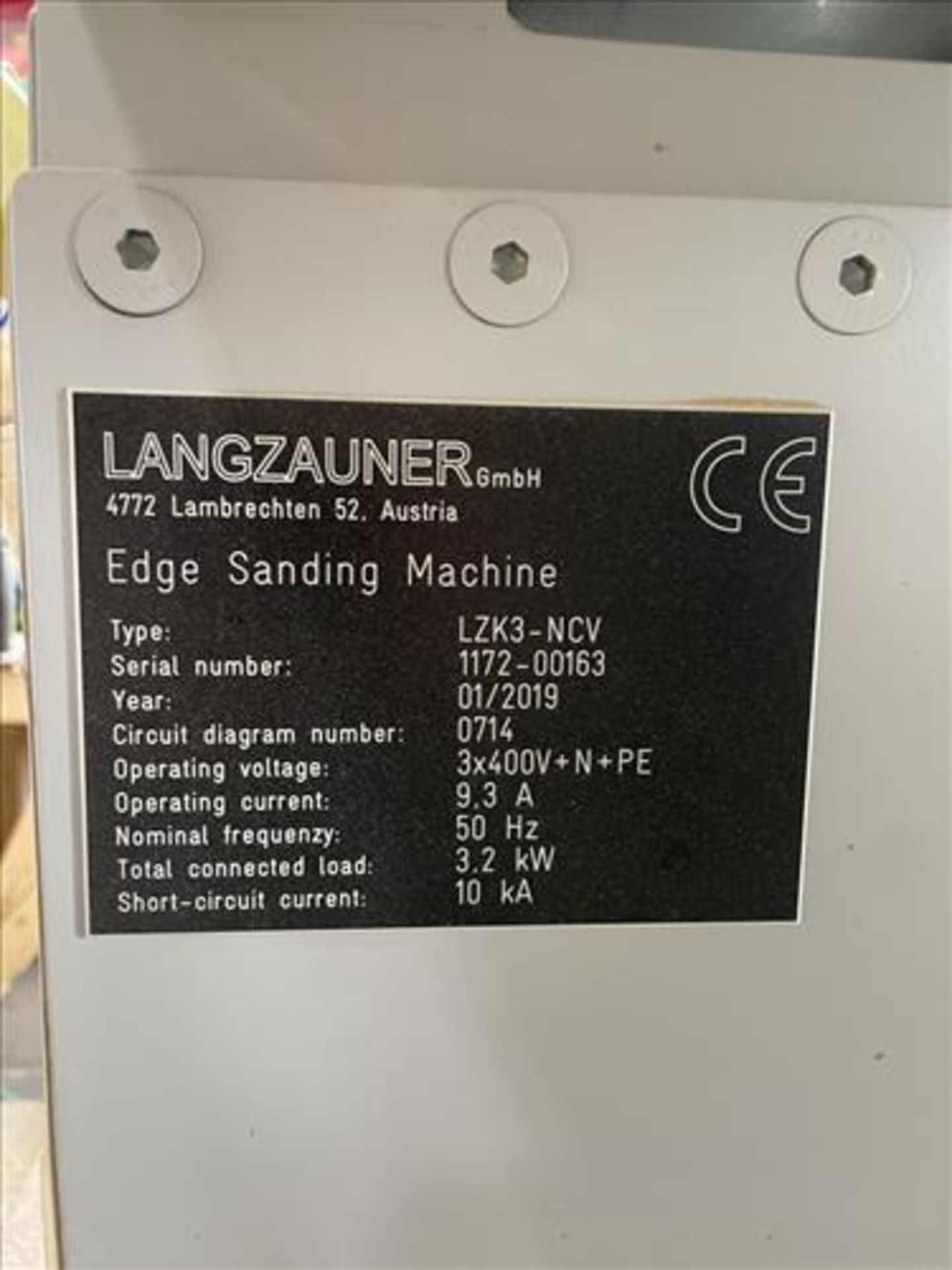 2019 Langzauner LZK3-NCV Edge Sanding Machine - Image 6 of 7