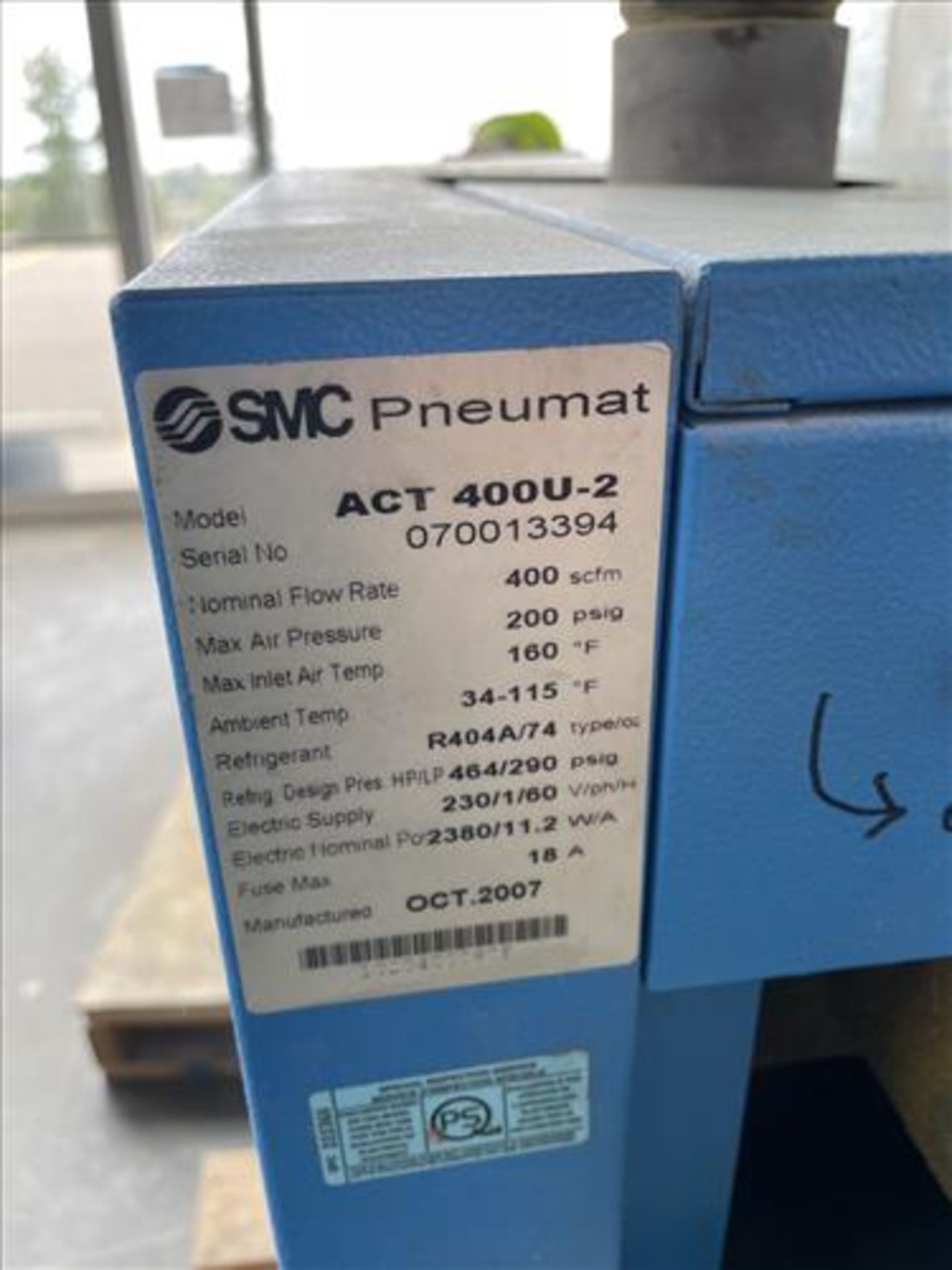 SMC ACT 400U-2 400 SCFM Air Dryer - Image 2 of 2