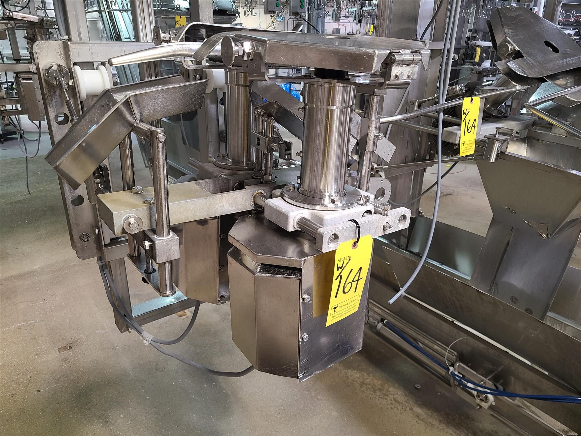 Linco cut-up Line 2, stainless steel, overhead conveyor w/ stainless steel shackles at 12 in., - Image 3 of 10