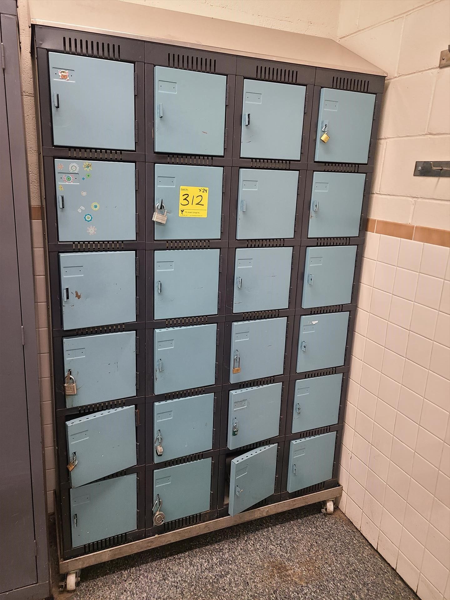 (24) hat-box lockers [Loc. Offices, 1st Floor]