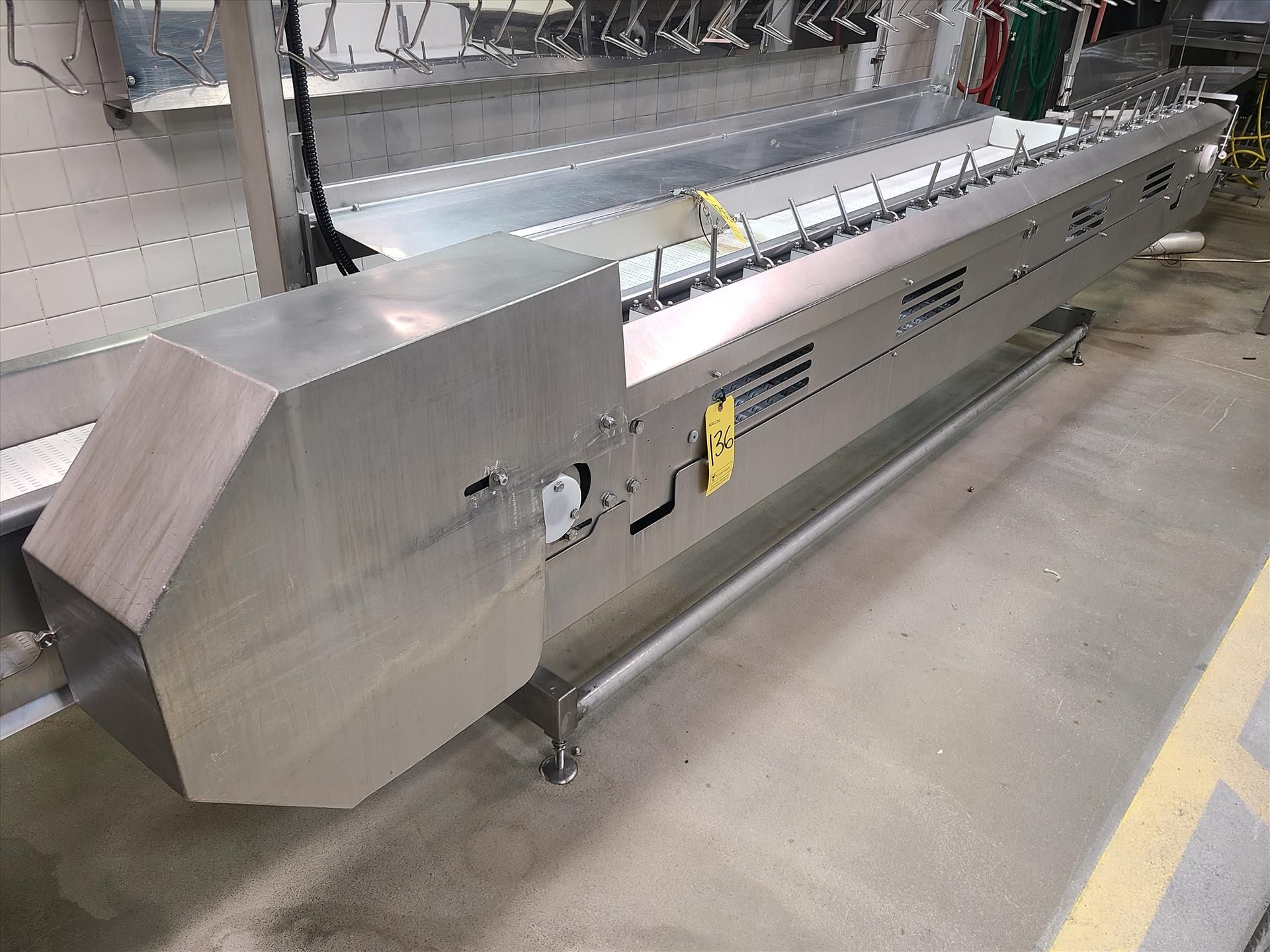 Chickway grading station, stainless steel, approx. 12 ft. [Loc. Whole Bird]