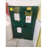 Uline pesticide storage flammables cabinet, mod. H-5701S, 45 gal. cap. [Loc. Irrigation Rm]
