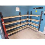 (3 sec.) shoe storage rack, wall mounted (furnishings only) [Loc. Offices]