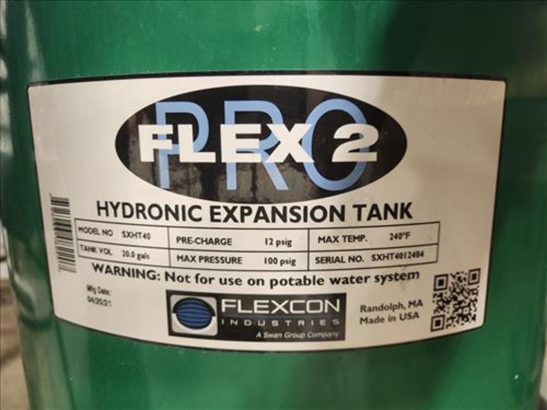 ProFlex2 hydronic expansion tank, mod. SHXT40, 20 gal. [Loc. Warehouse] - Image 2 of 2