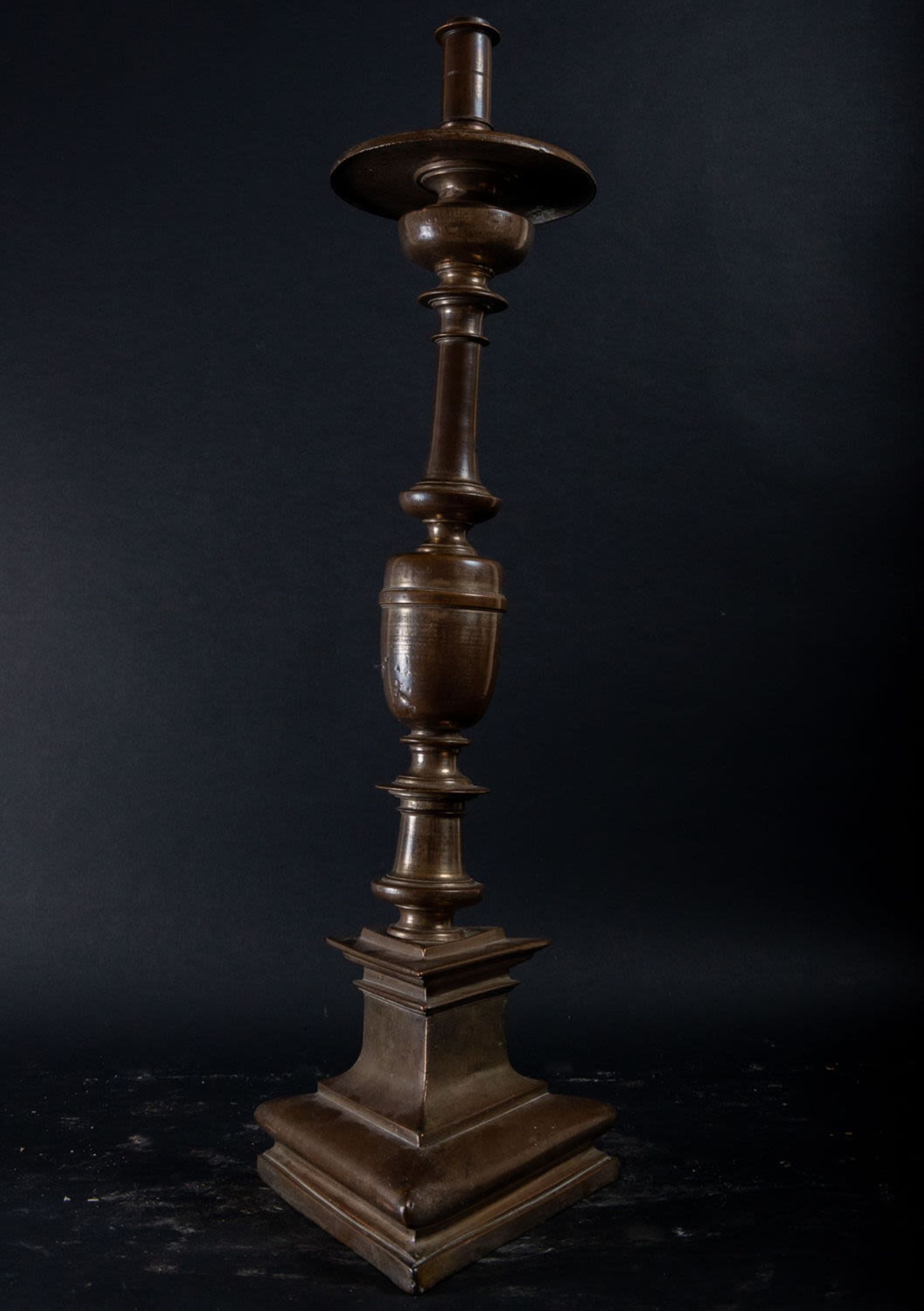 Important Pair of Bronze Plateresque Candelabra, Valladolid, Spain, 16th century - Image 4 of 5