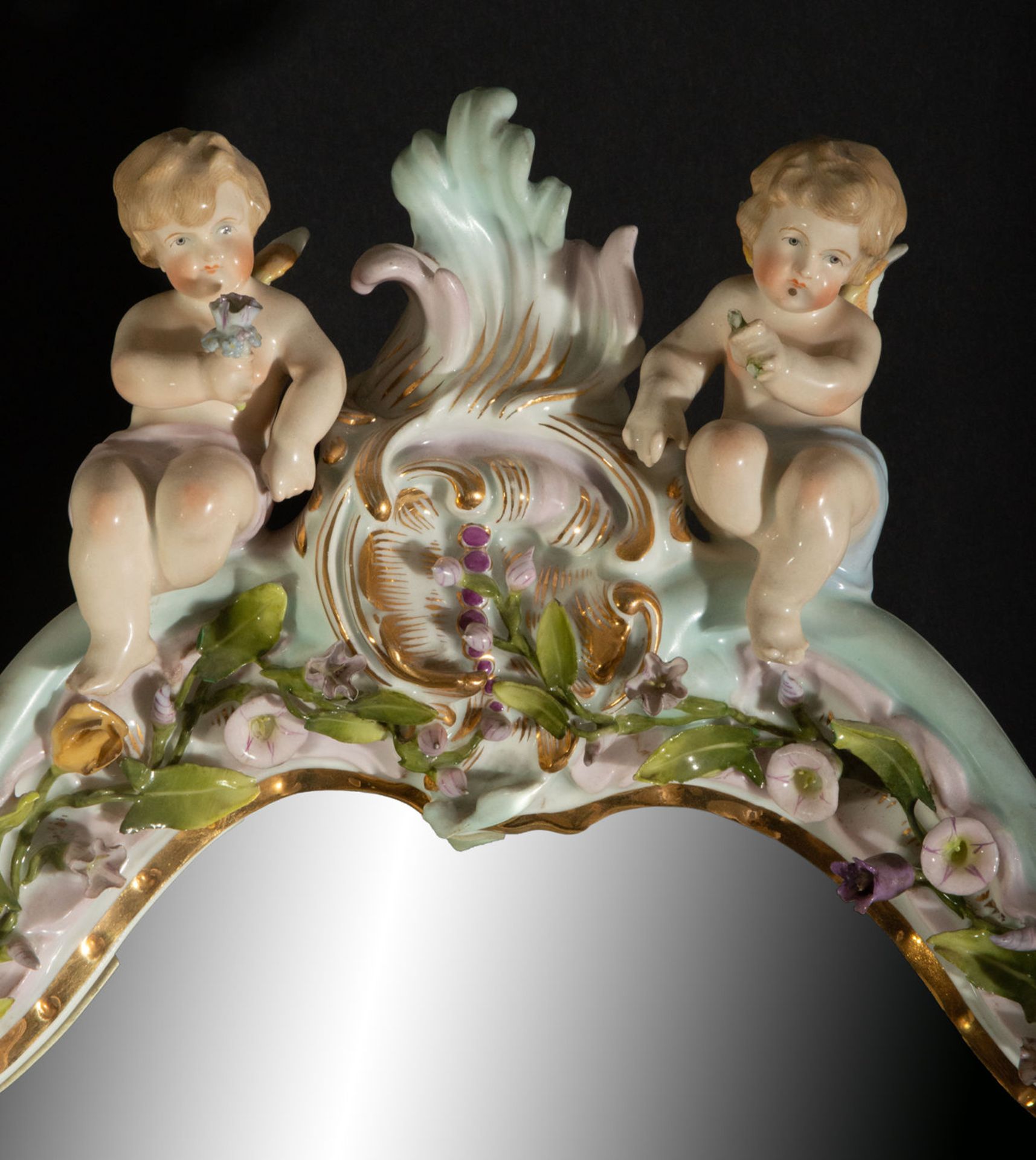 Mirror in Meissen Porcelain, 19th century - Image 3 of 3