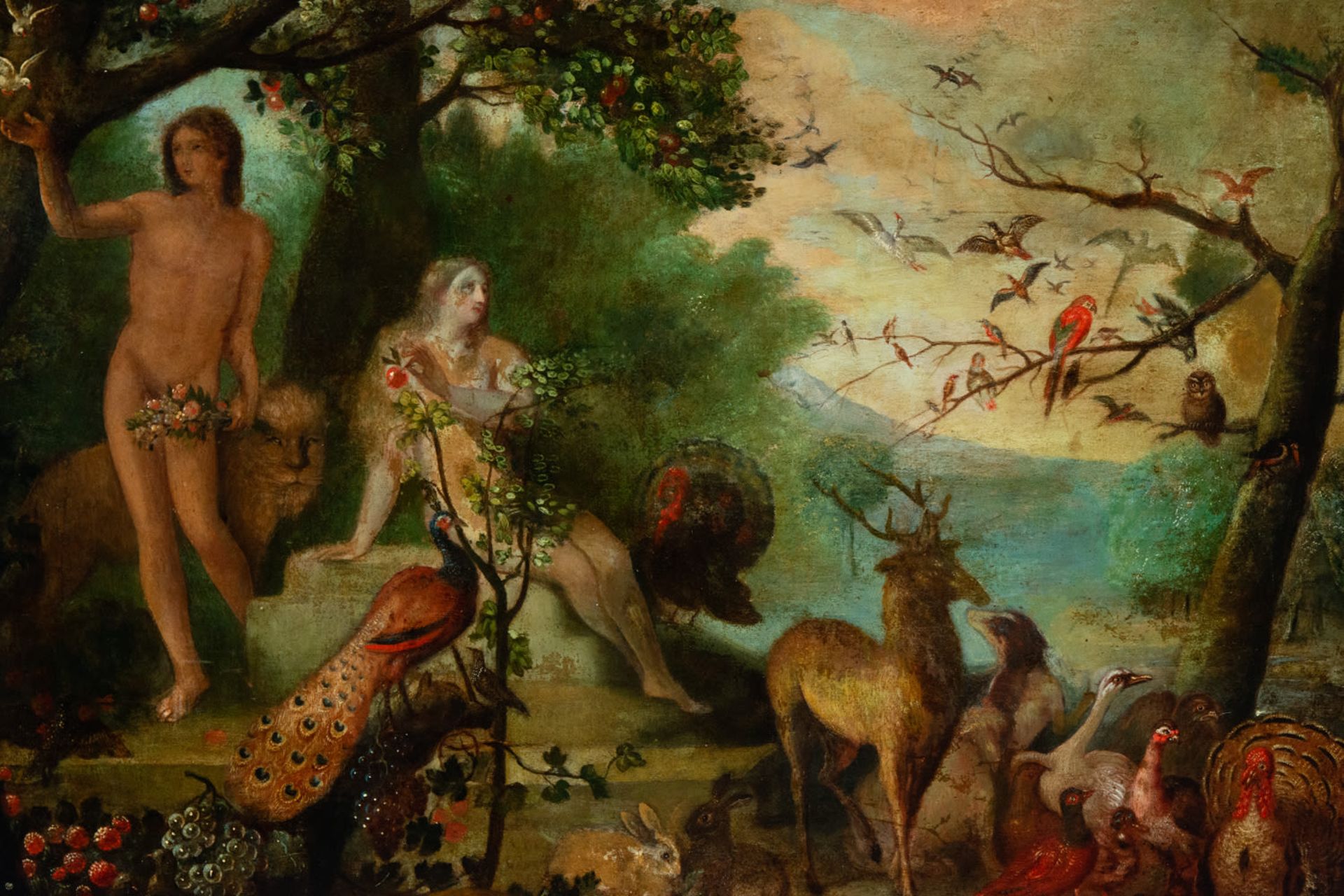 The Garden of Eden, 18th century Flemish school - Image 2 of 6