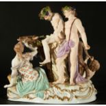 Pair of Bacchus in Meissen porcelain, 19th century