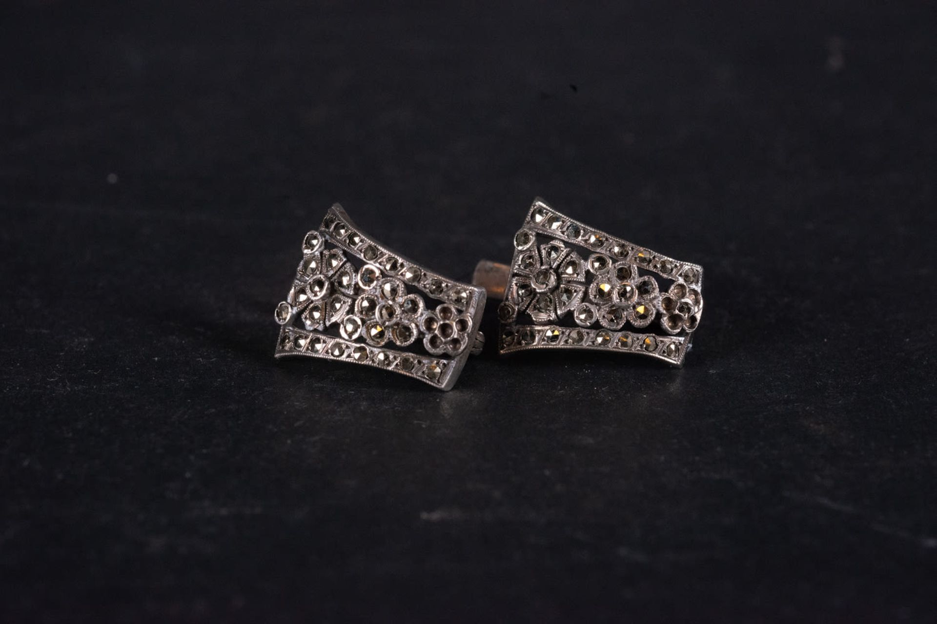 Vintage silver and brilliant earrings - Bild 2 aus 7