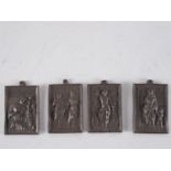 Four Flemish Reliefs in Solid Silver, 17th - 18th Centuries