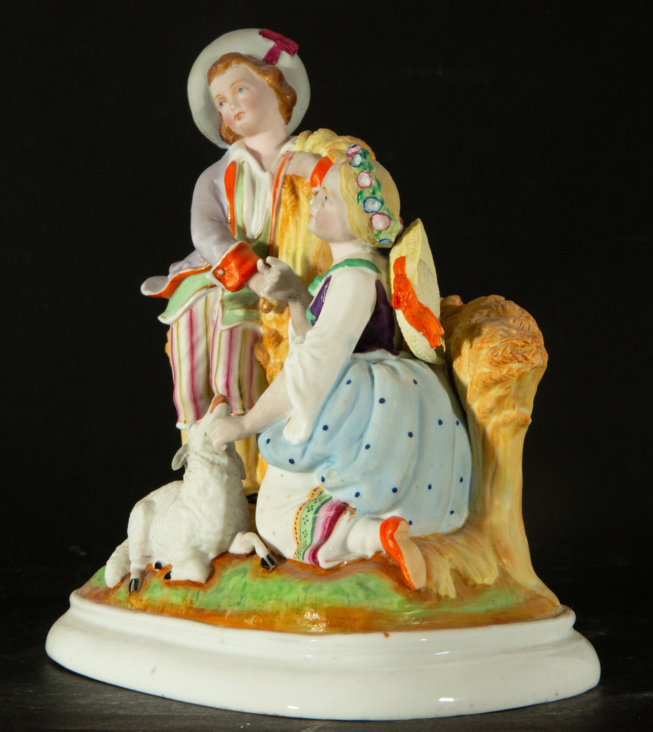 German biscuit porcelain group, 19th century - Image 2 of 4