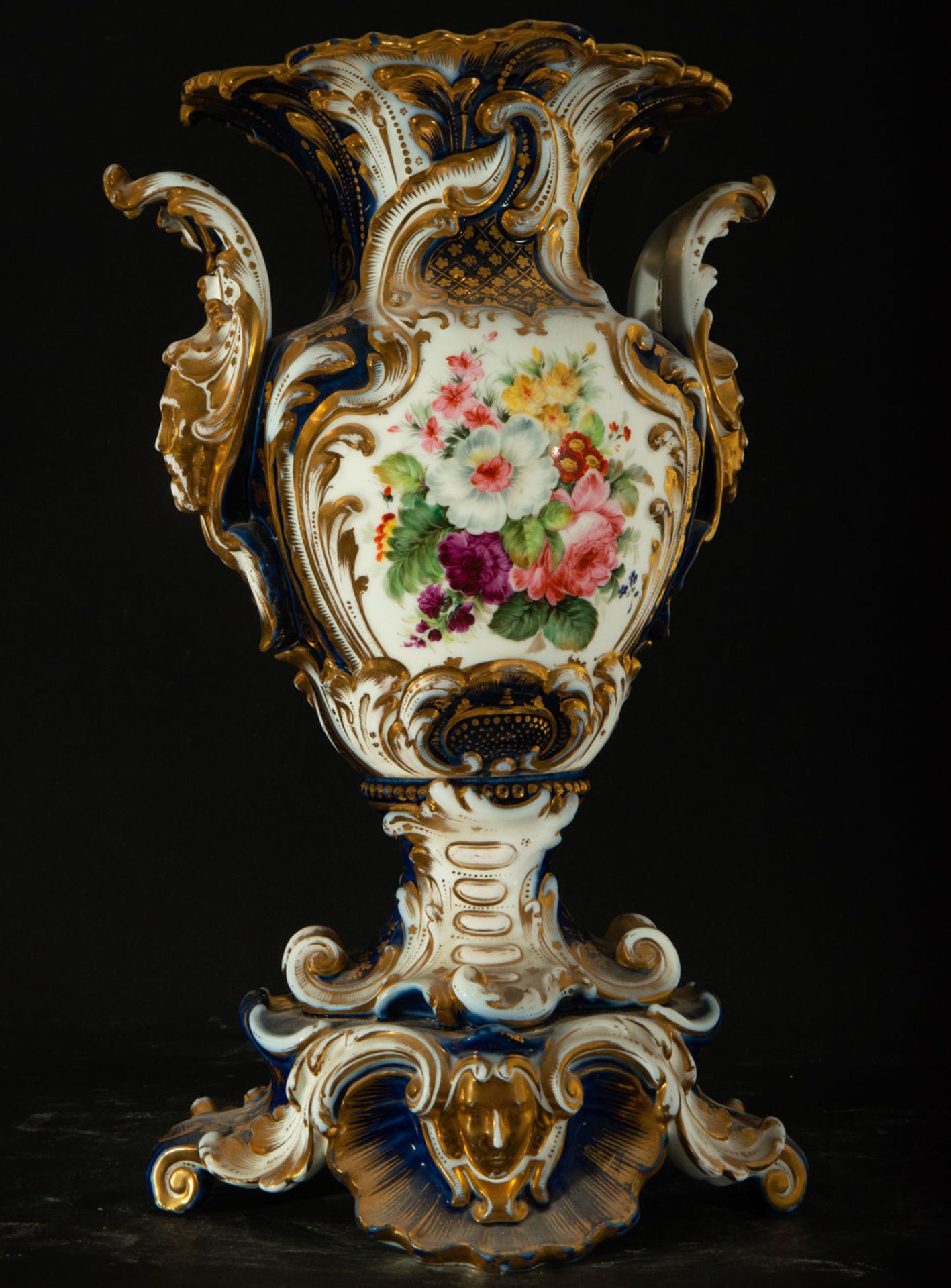 Important Pair of Porcelain Vases "Cobalt Blue of Sèvres", 19th century - Image 9 of 9