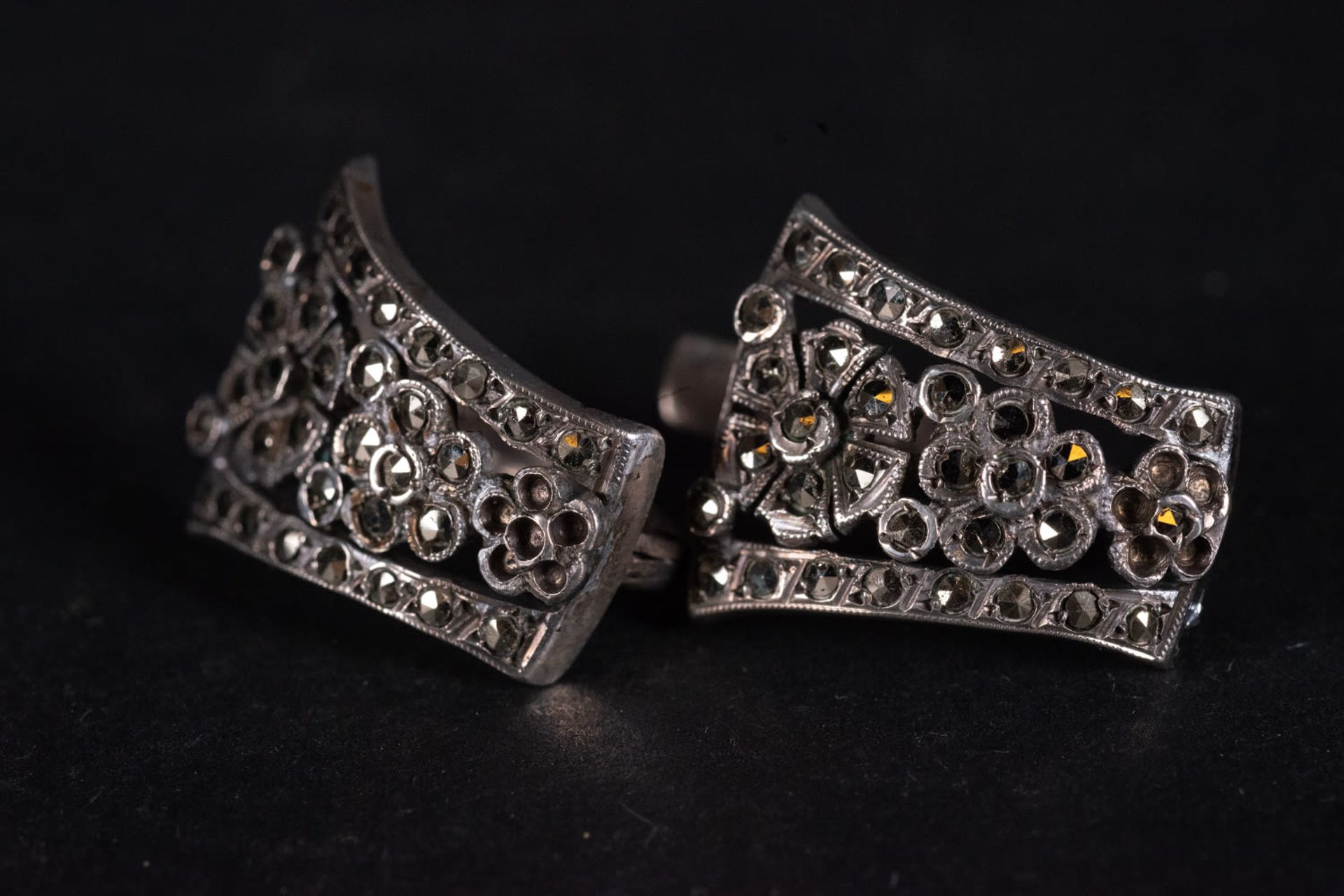 Vintage silver and brilliant earrings - Bild 3 aus 7