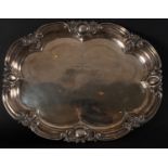 Solid sterling silver tray, Barcelona brands, 19th century