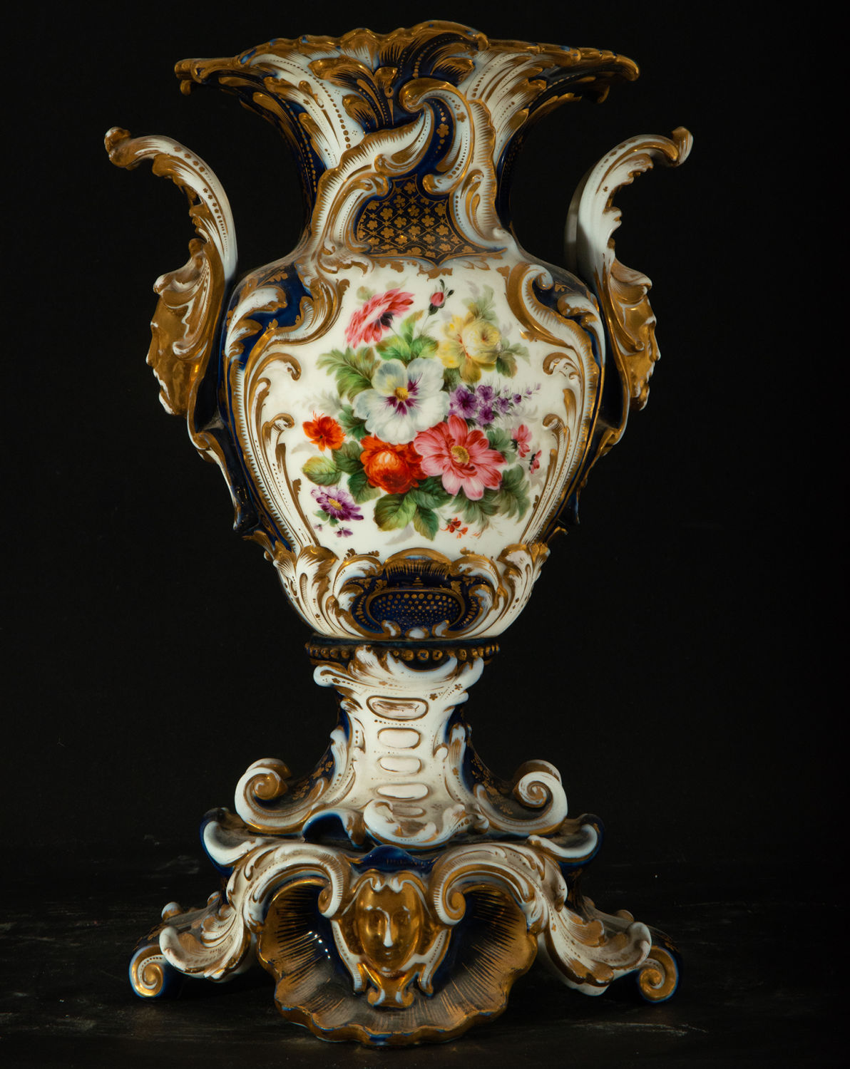 Important Pair of Porcelain Vases "Cobalt Blue of Sèvres", 19th century - Image 2 of 9