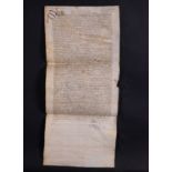 Ancient XV century manuscript parchment