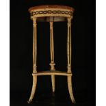 Napoleon III Side Table in lacquered wood and pink marble top, 19th century