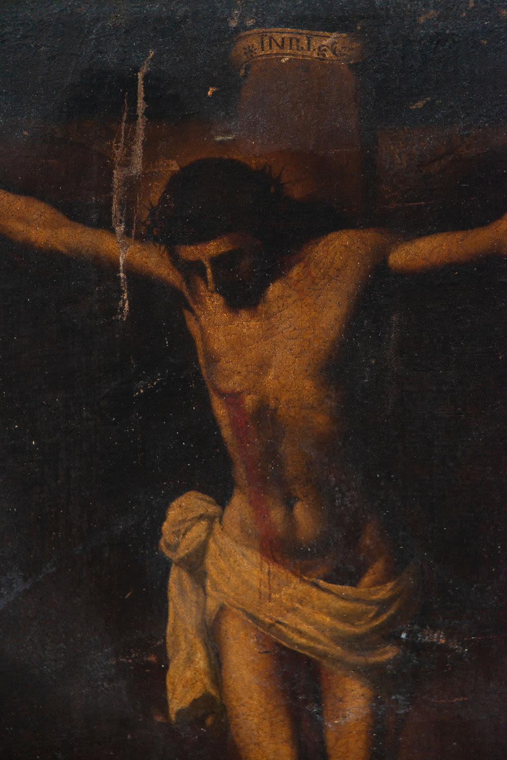 Large Calvary, Sevillian school from the 17th - 18th century, follower of Francisco de Zurbarán - Image 3 of 6