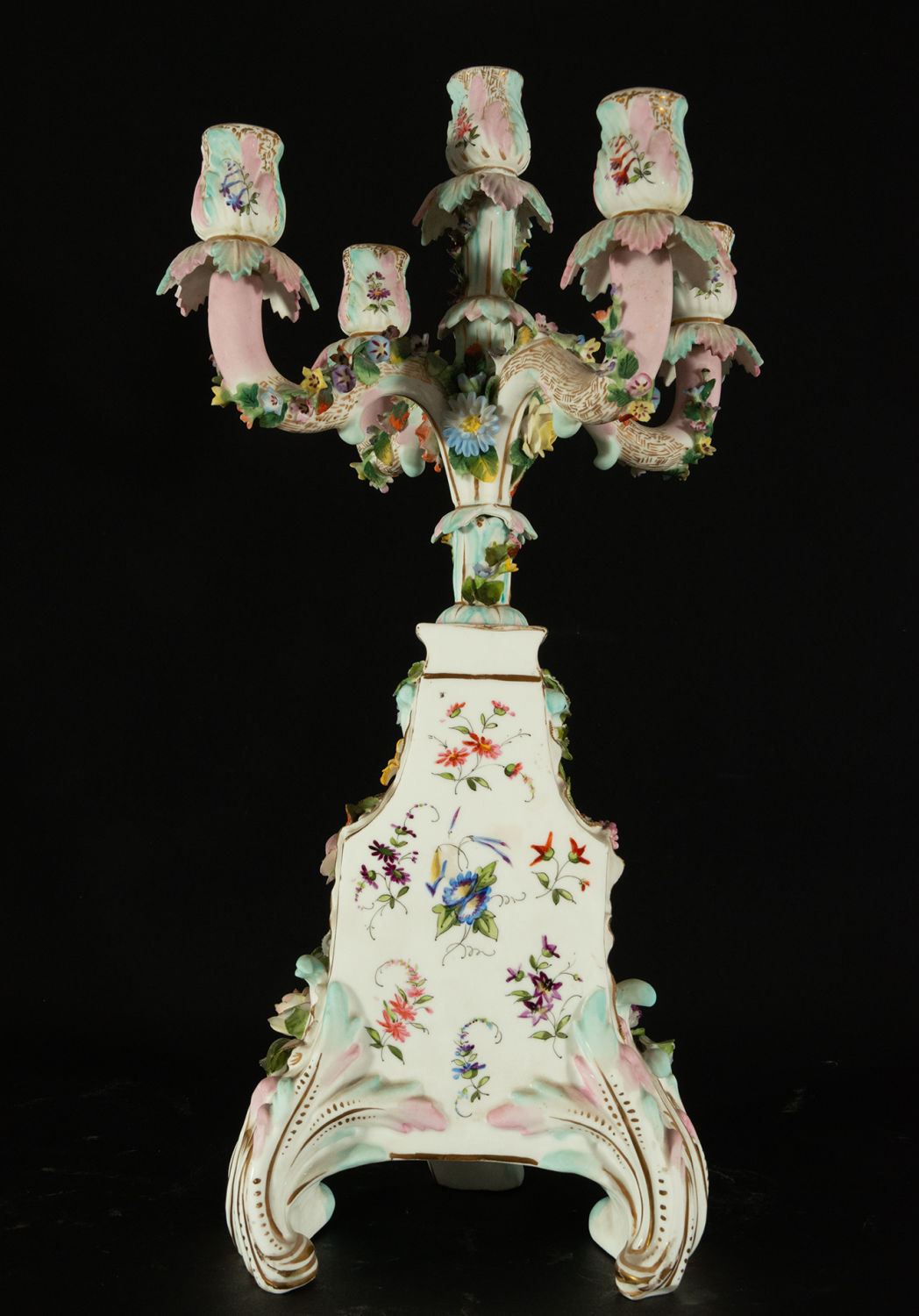 Clock trim and Candelabra in Meissen porcelain with Cherub motifs, 19th century - Image 16 of 16