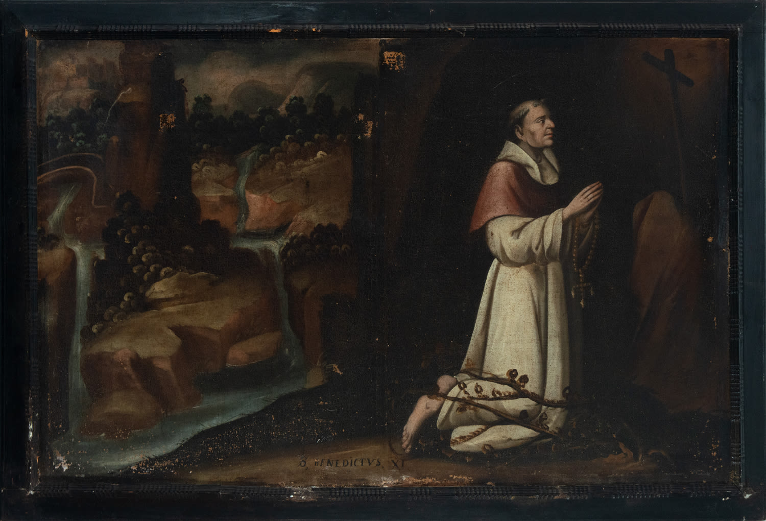 Saint Benedict in Prayer, 17th century colonial school