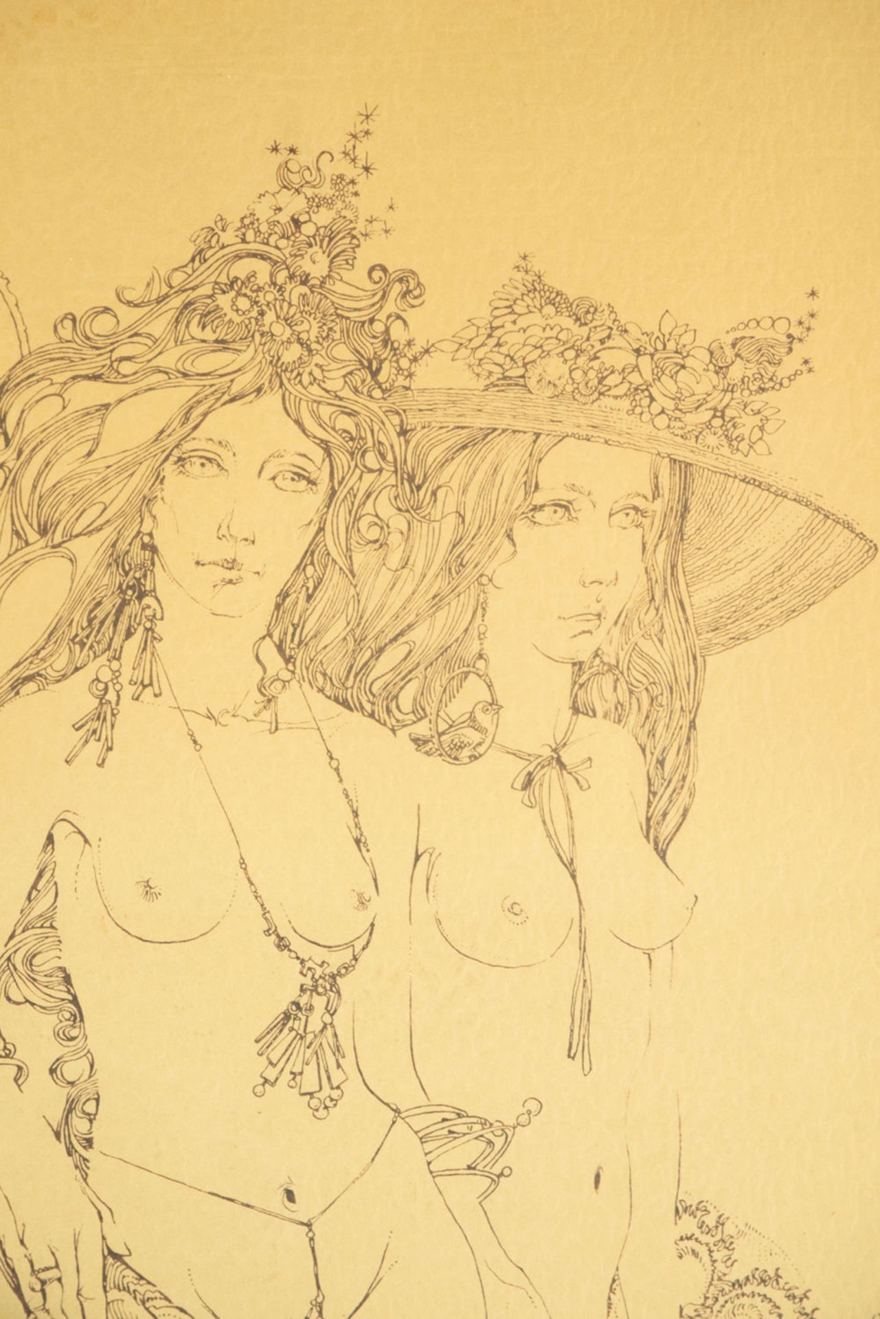 Pair of Erotic Drawings on paper, Miguel Arjona, 1971, Spanish school of the 20th century - Bild 4 aus 13