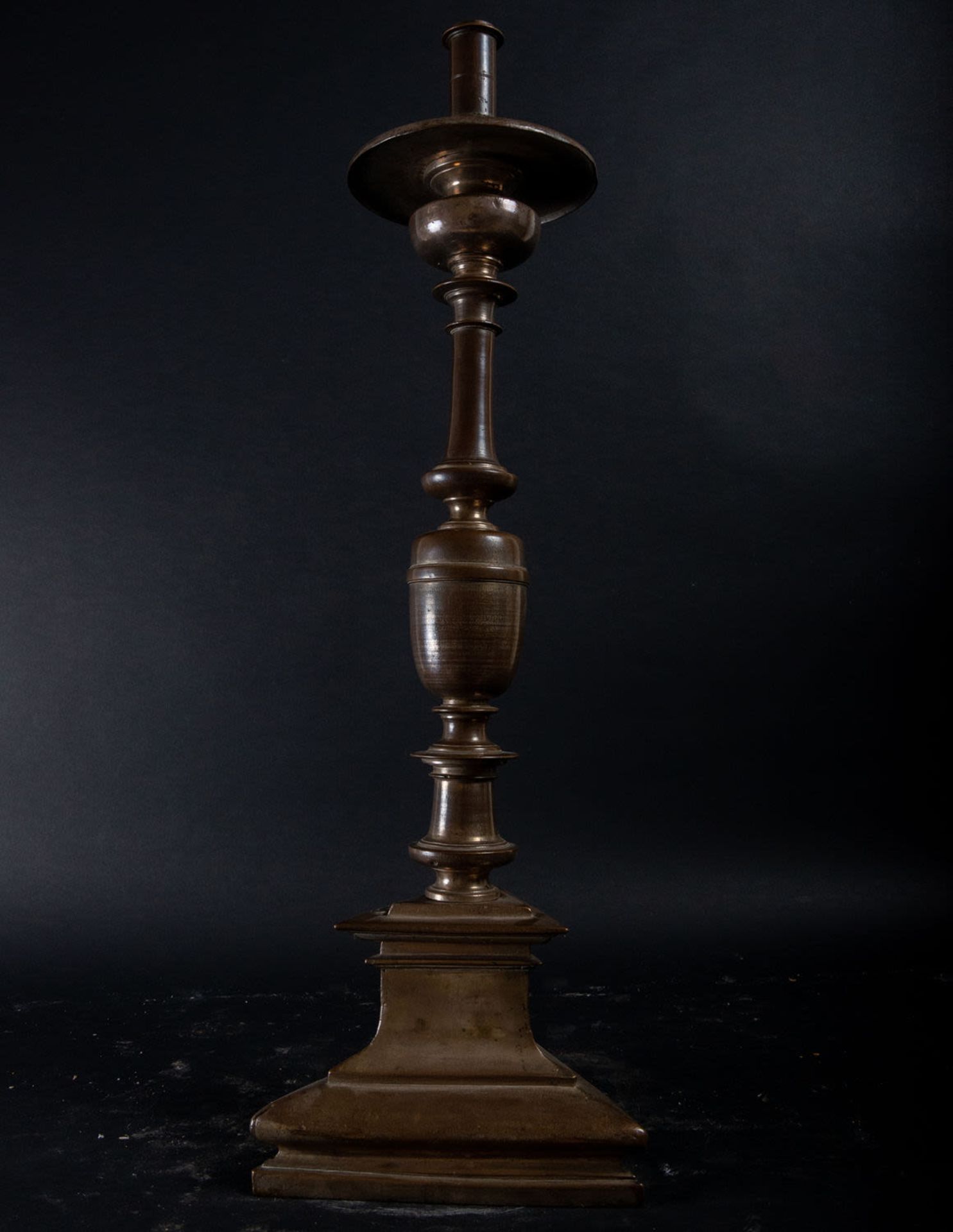 Important Pair of Bronze Plateresque Candelabra, Valladolid, Spain, 16th century - Image 3 of 5