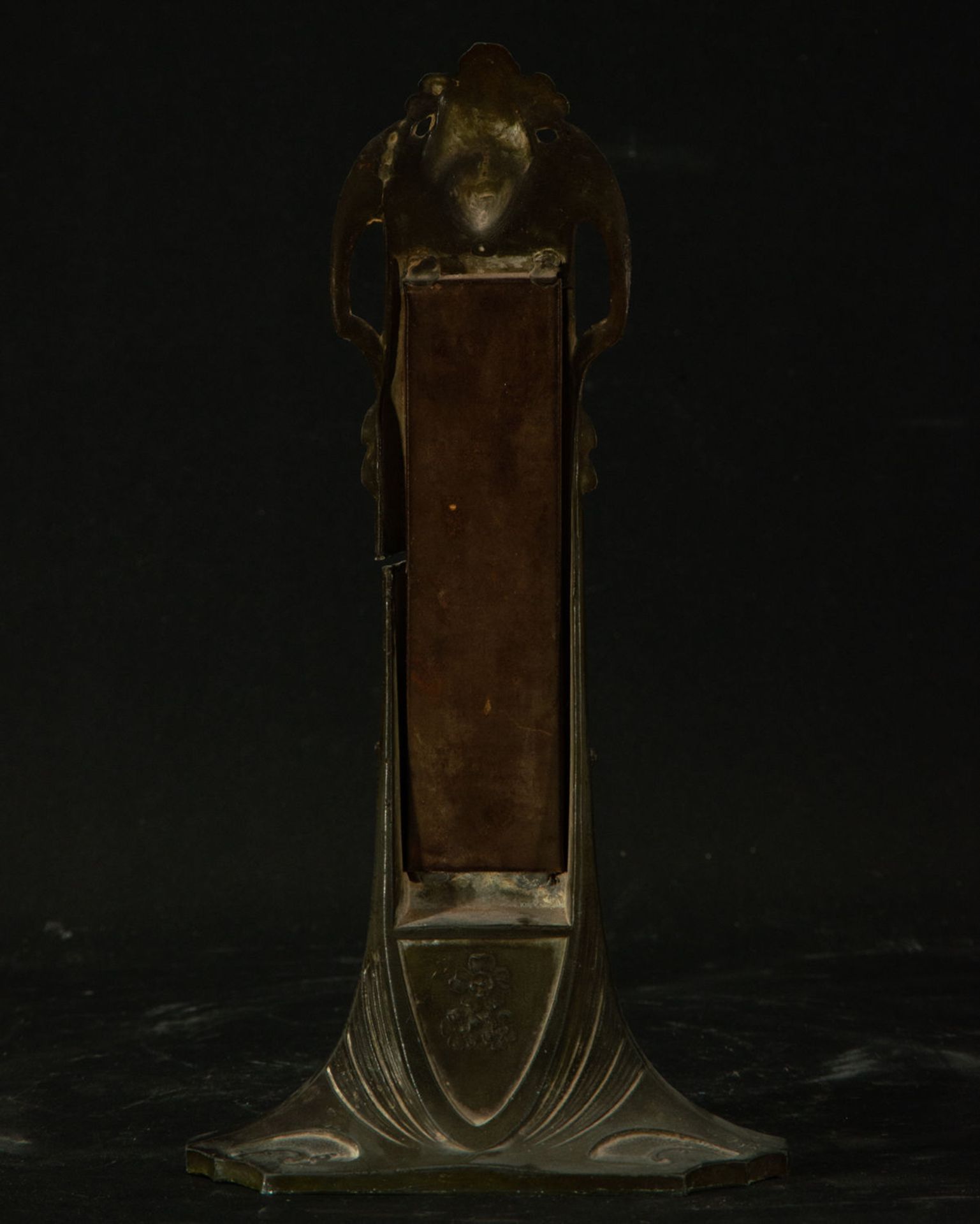 Bronze thermometer holder, 19th century French work - Image 3 of 3