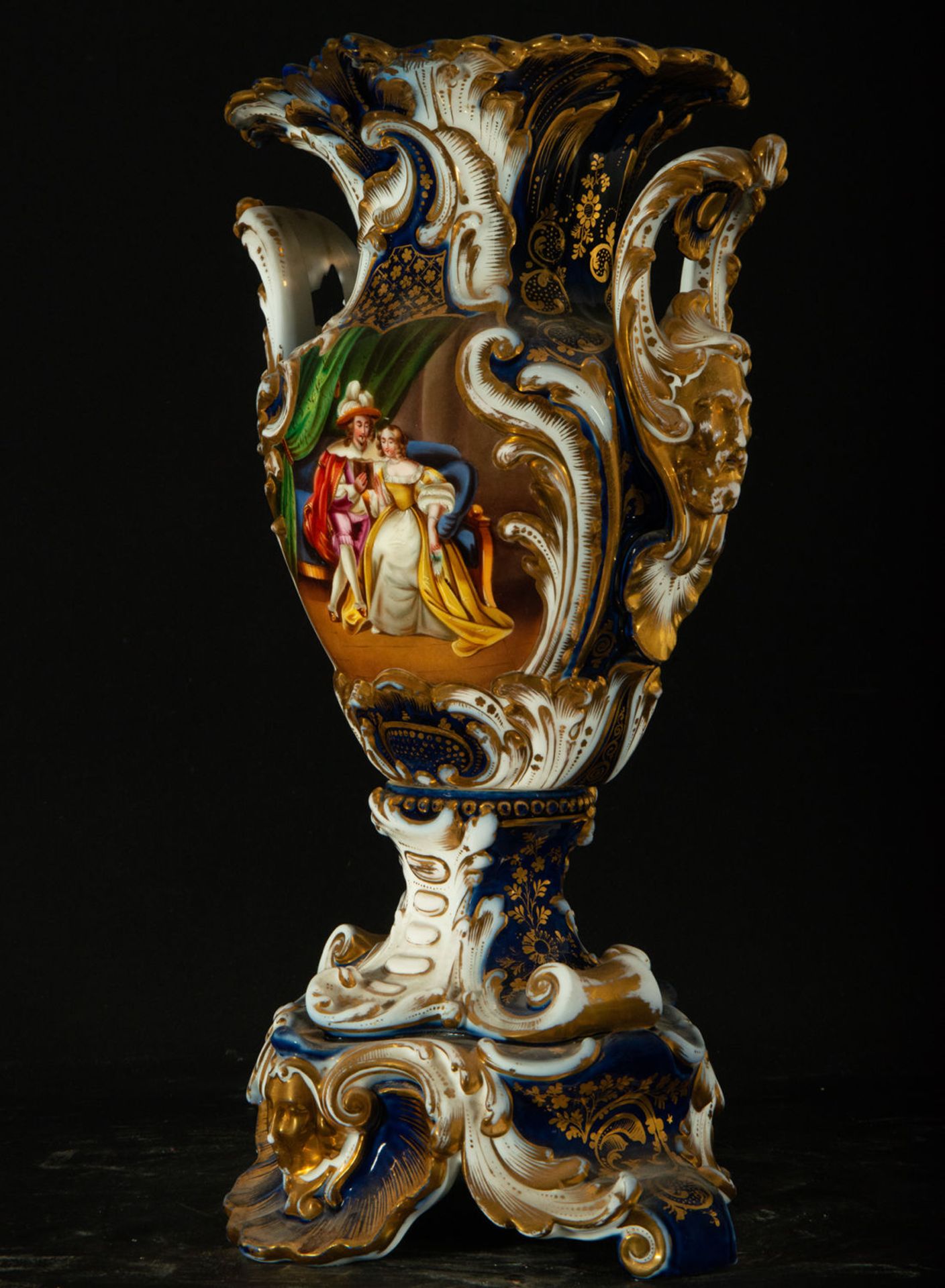 Important Pair of Porcelain Vases "Cobalt Blue of Sèvres", 19th century - Image 7 of 9